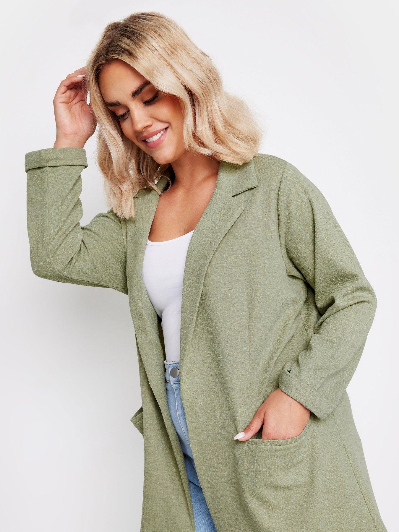 yours-curve-textured-blazer-sageoutfit