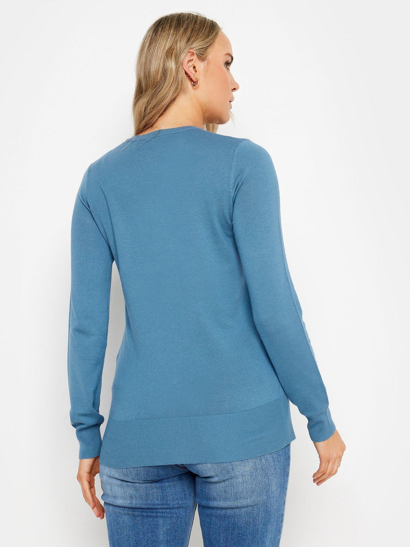 long-tall-sally-tall-denim-crew-neck-cardiganstillFront