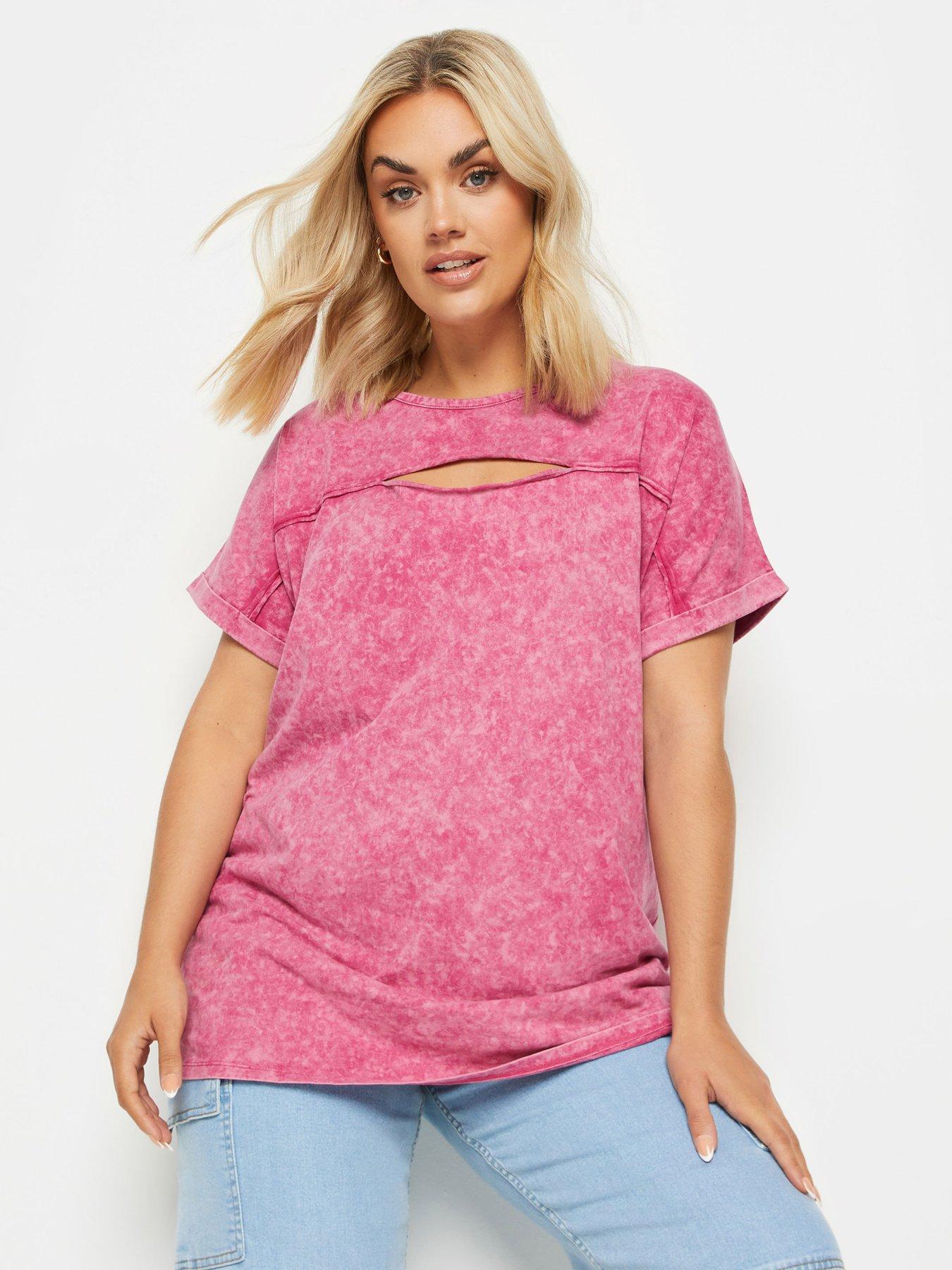 yours-curve-cut-out-t-shirt-acid-pink