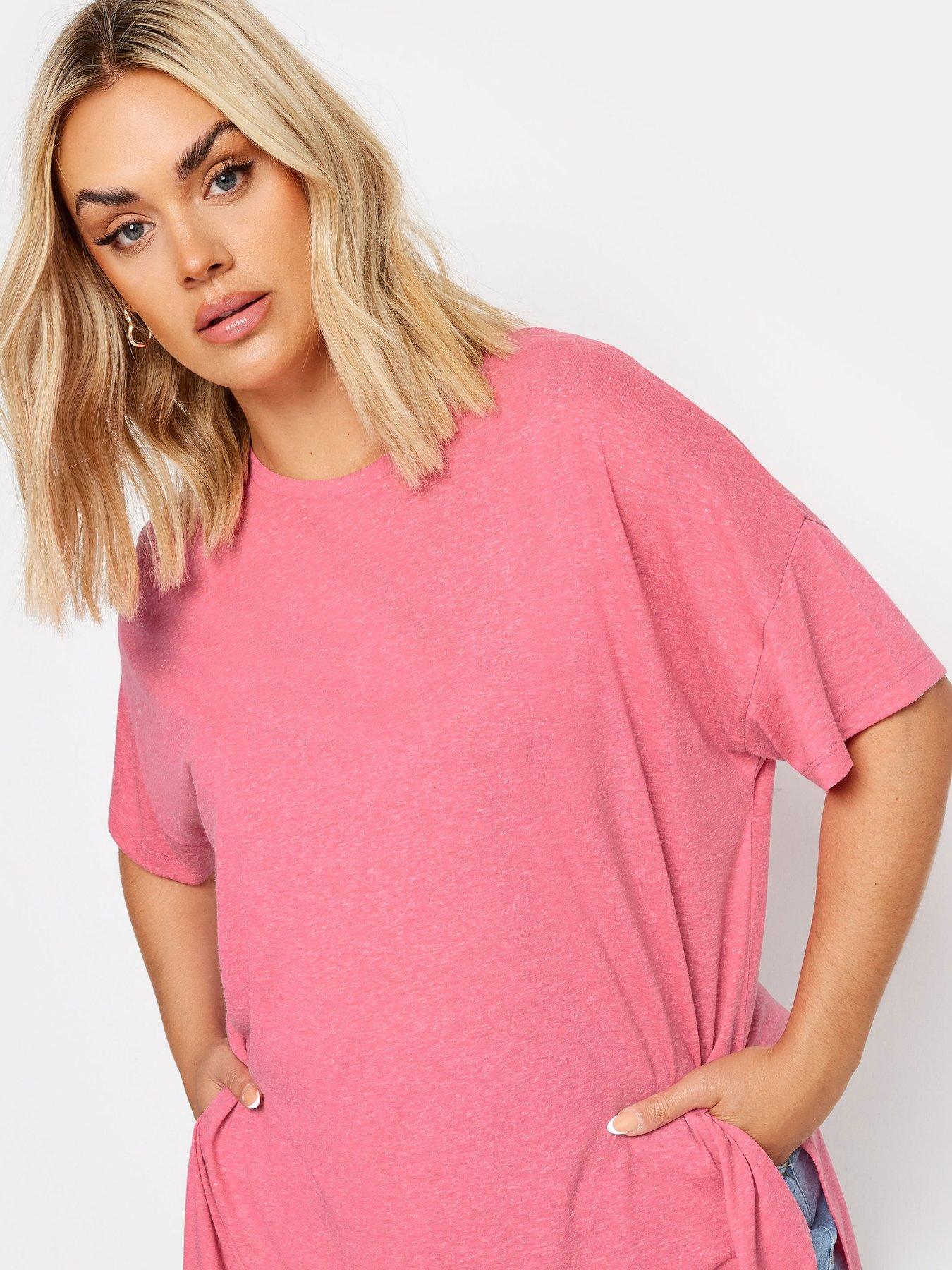 yours-curve-oversize-side-split-t-shirt-pinkoutfit