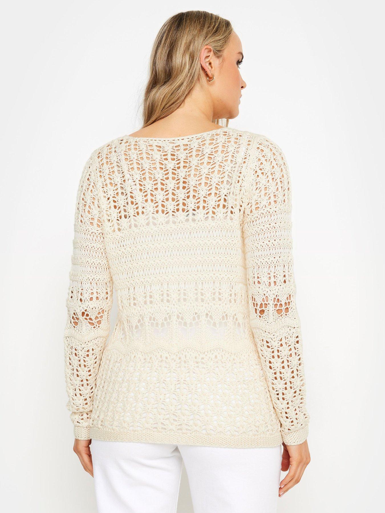 long-tall-sally-tall-ivory-v-neck-crochet-jumperstillFront