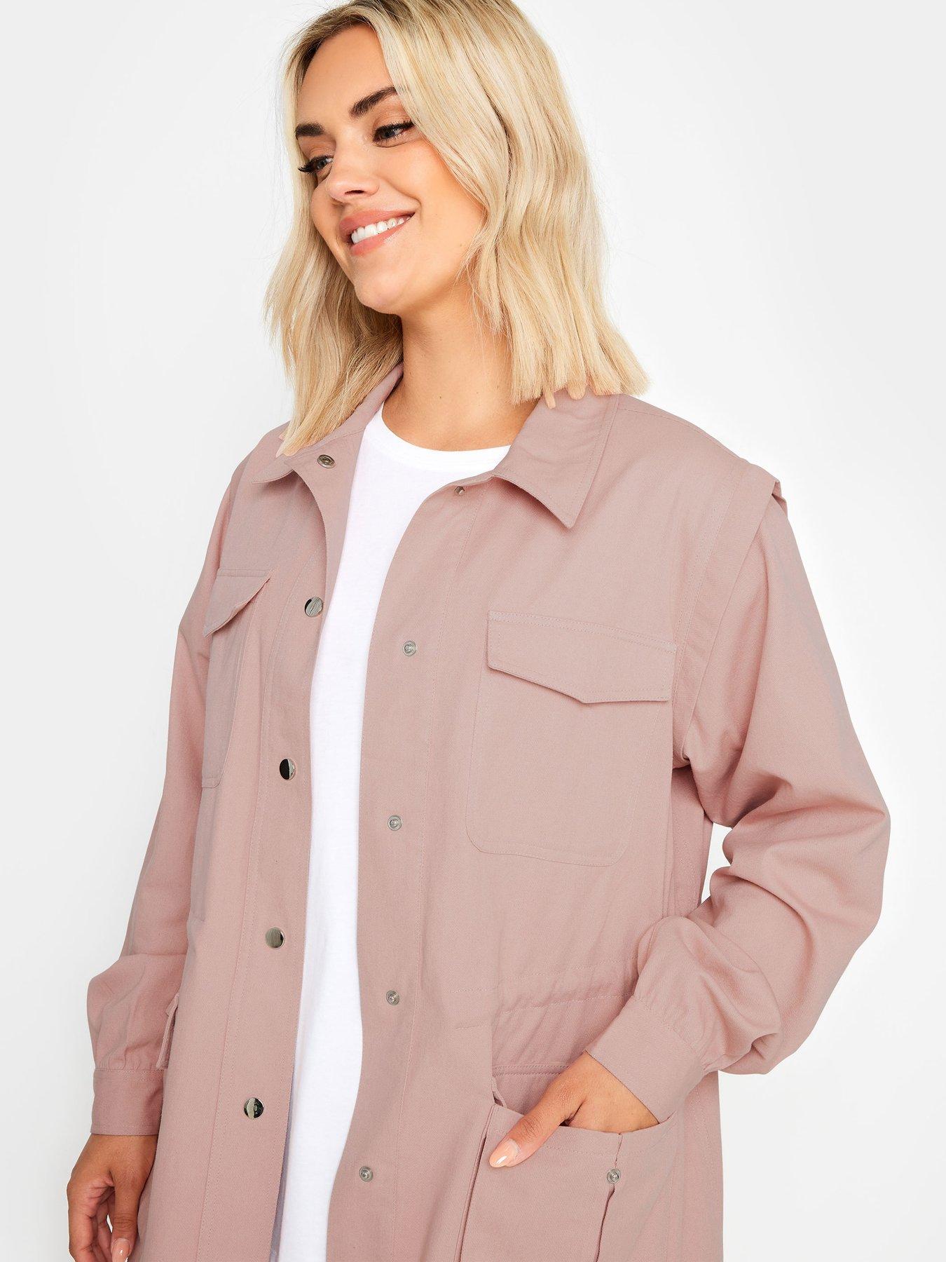 yours-curve-carpenter-twill-jacket-pinkoutfit