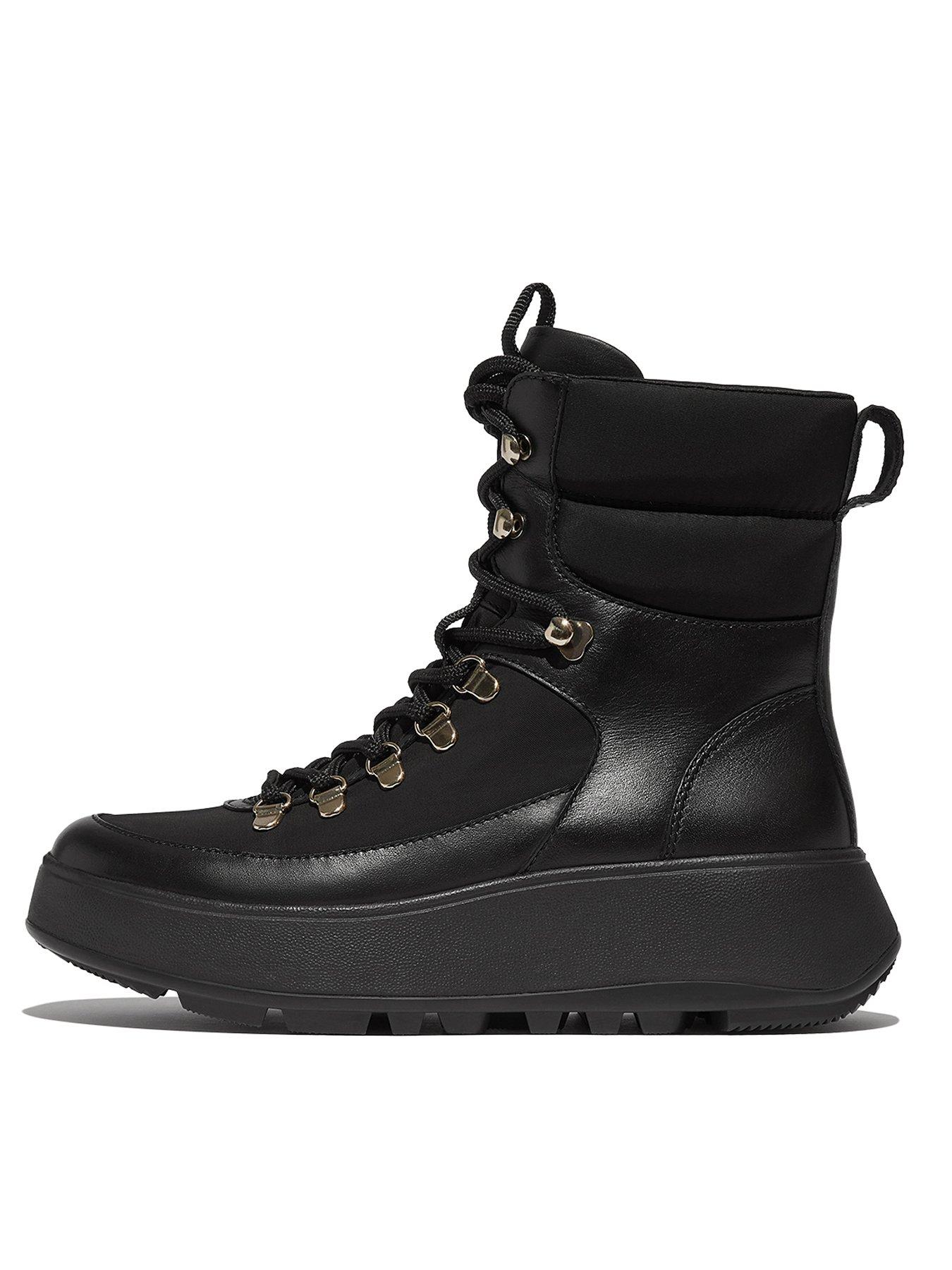 FitFlop F-Mode Water Resistant Hiker-Lace Flatform Ankle Boots