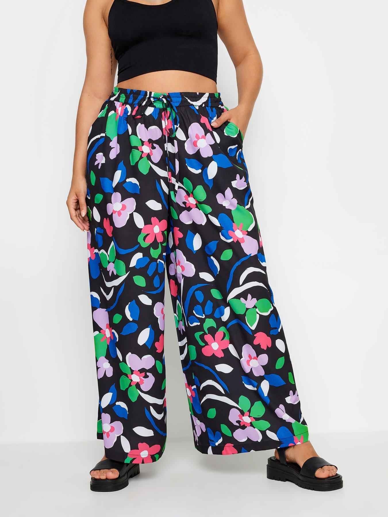 yours-curve-wide-leg-trousers-floral