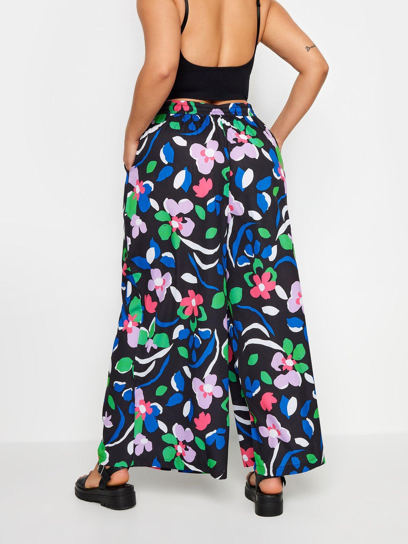 yours-curve-wide-leg-trousers-floralstillFront