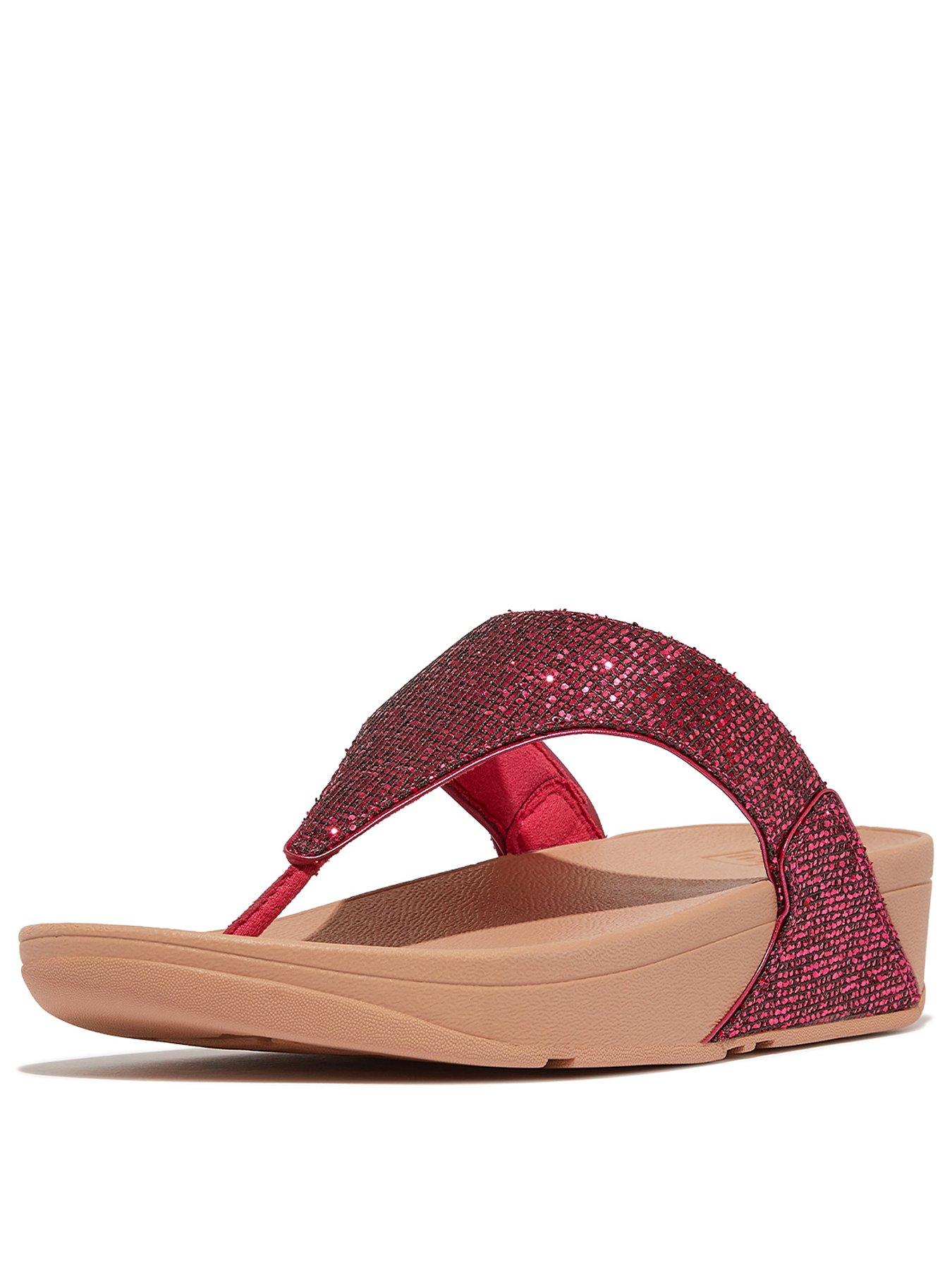 fitflop-lulu-glitterball-toe-post-sandals-metallic-wild-raspberrystillFront