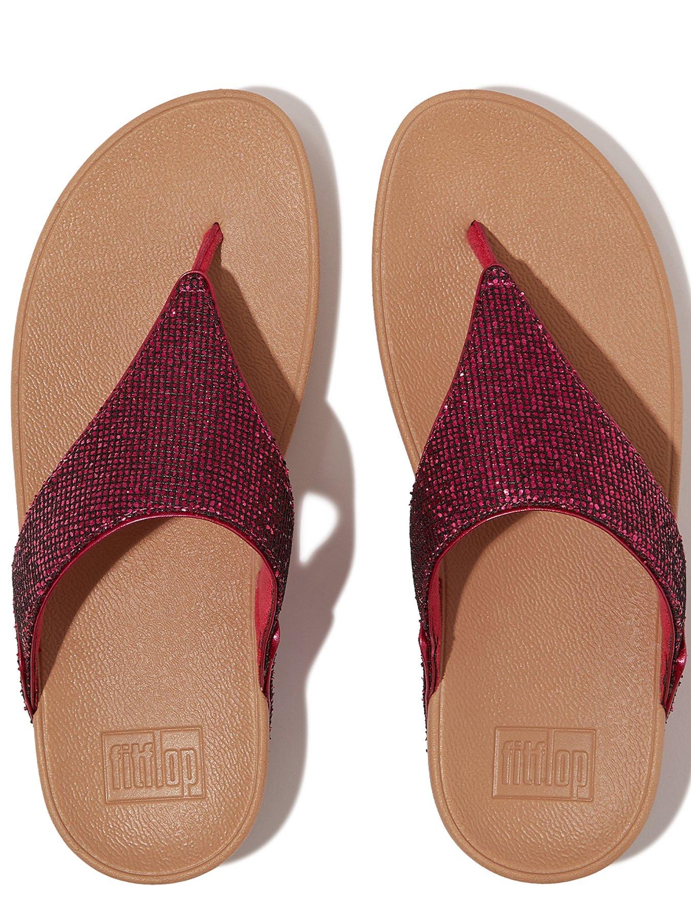 fitflop-lulu-glitterball-toe-post-sandals-metallic-wild-raspberryoutfit