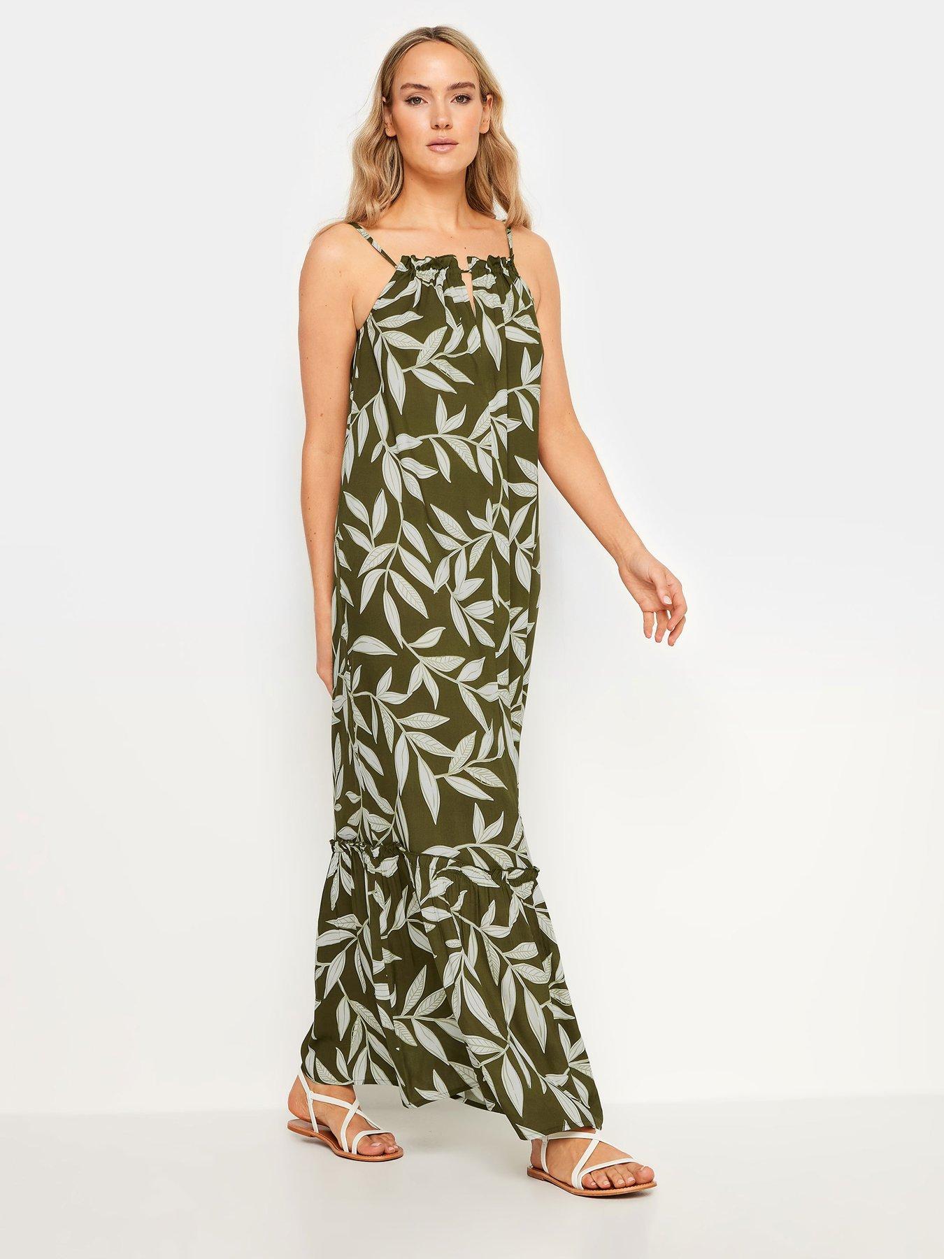 long-tall-sally-tall-leaf-halterneck-dress-green