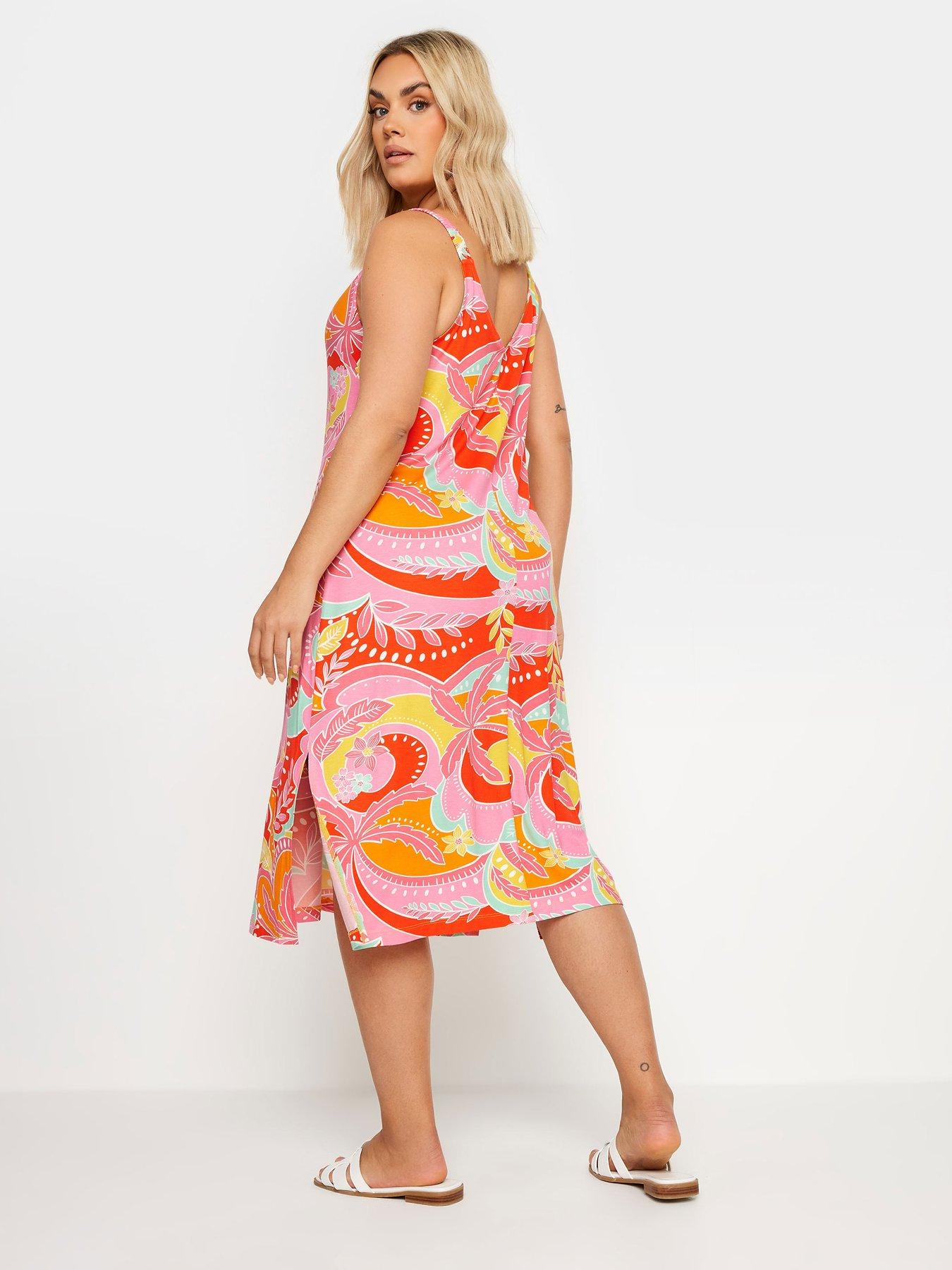 yours-curve-throw-on-shirred-strap-beach-dress-pinkstillFront