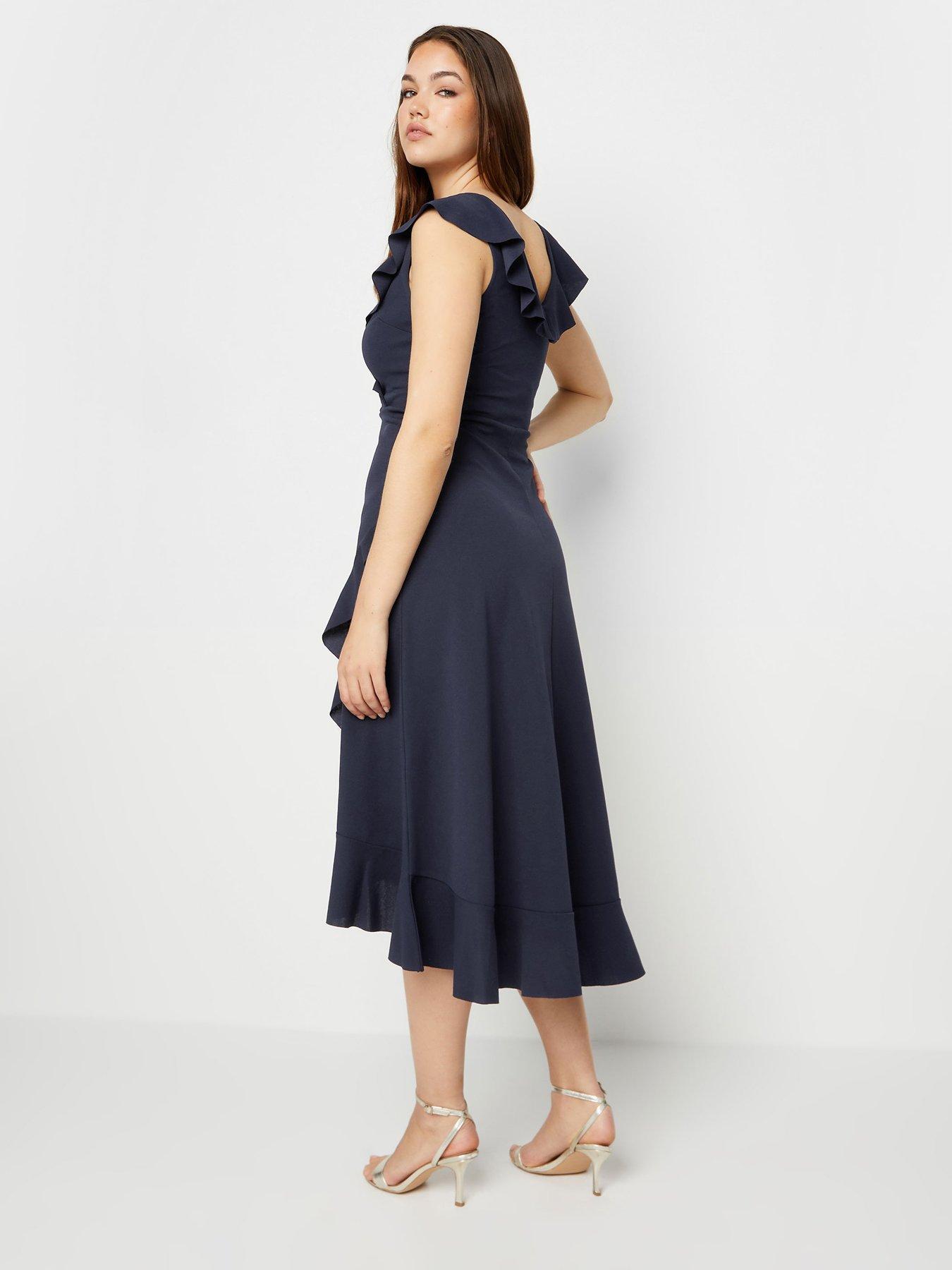 long-tall-sally-frill-detail-midi-dress-navystillFront