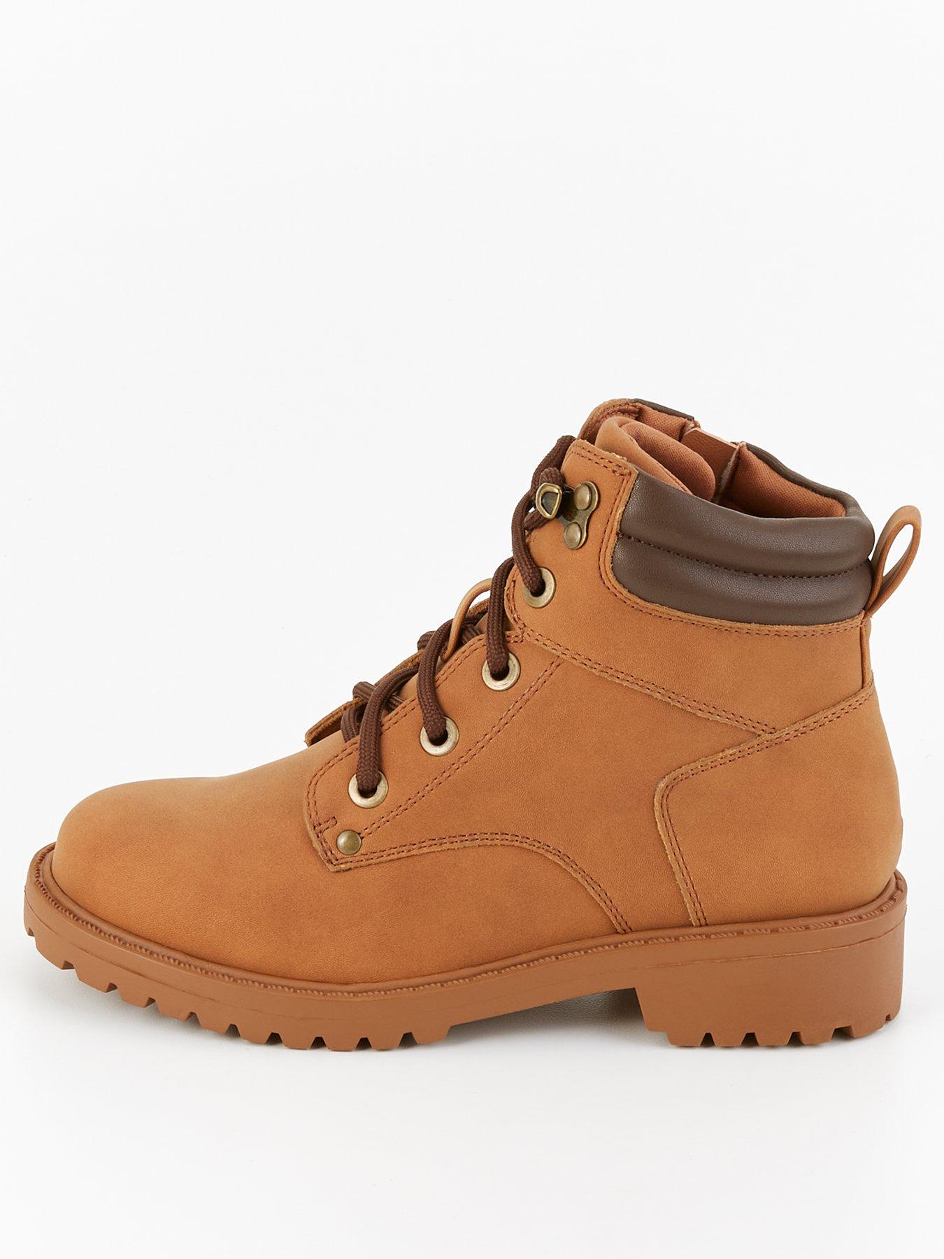 Image 1 of 7 of V by Very Unisex Lace Up Boot - Brown