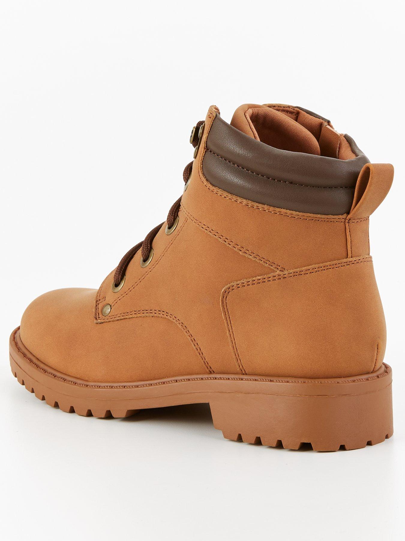 Image 3 of 7 of V by Very Unisex Lace Up Boot - Brown
