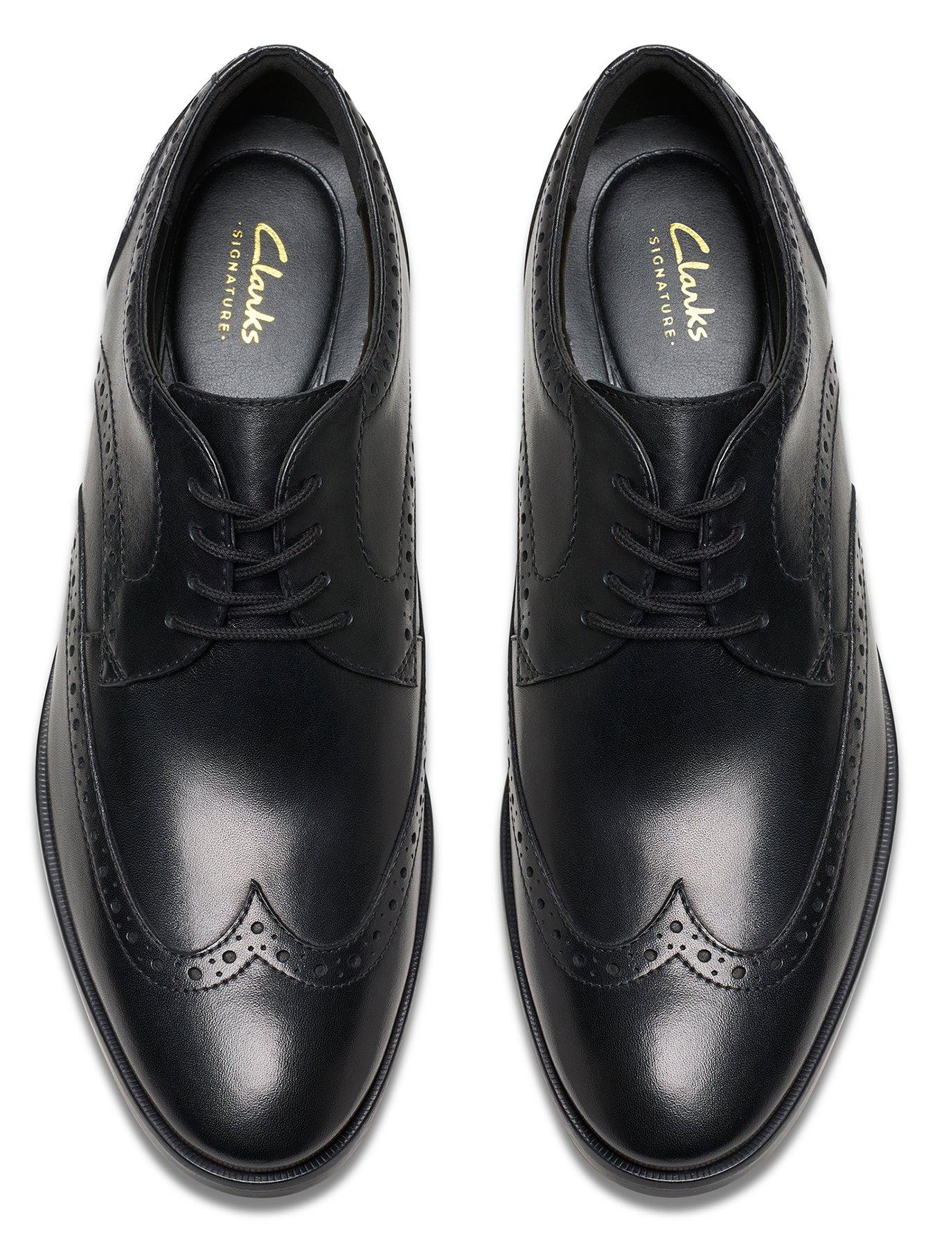 Image 4 of 7 of Clarks Brandon Limit Brogue Shoes - Black