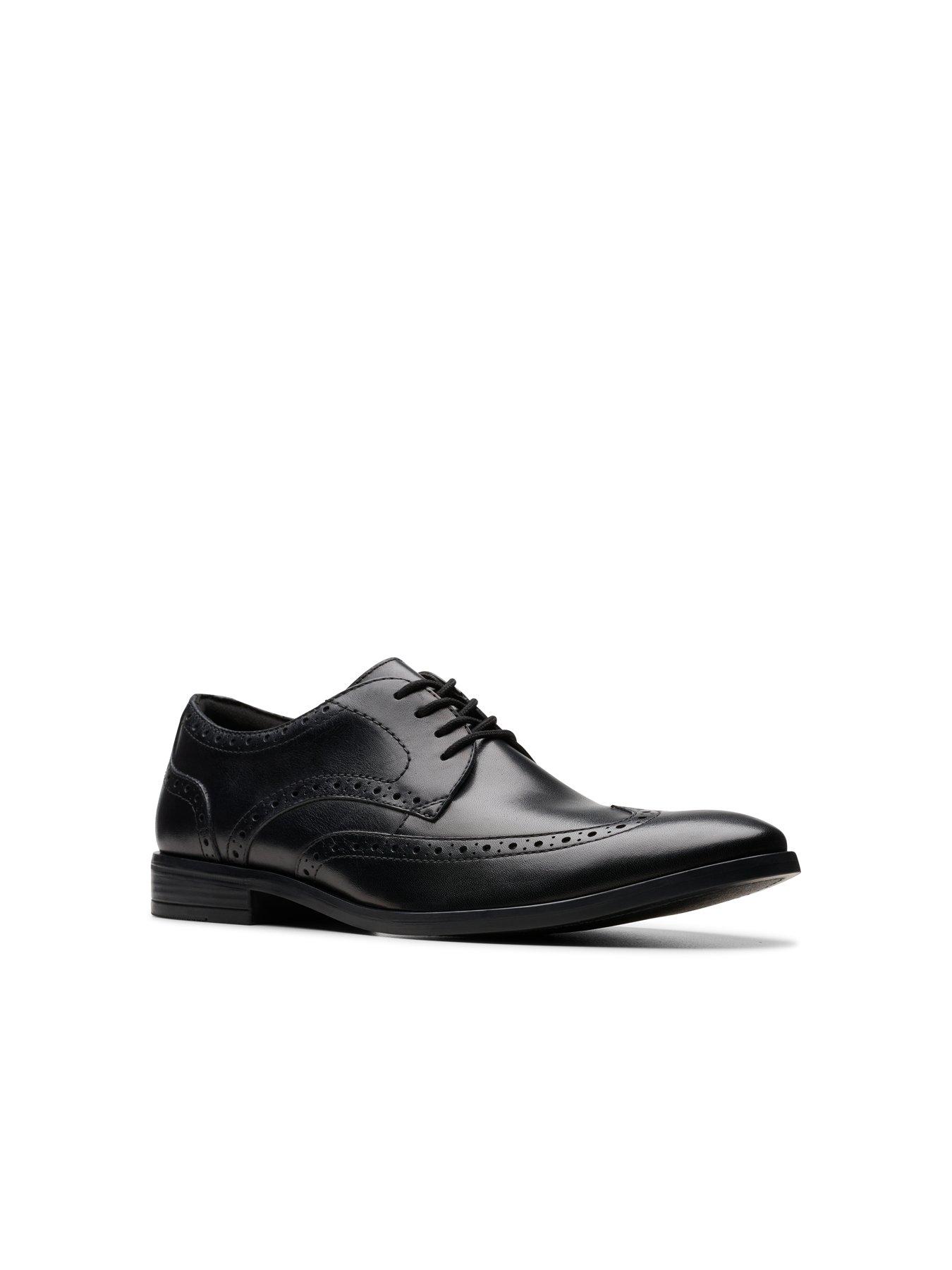 Image 6 of 7 of Clarks Brandon Limit Brogue Shoes - Black