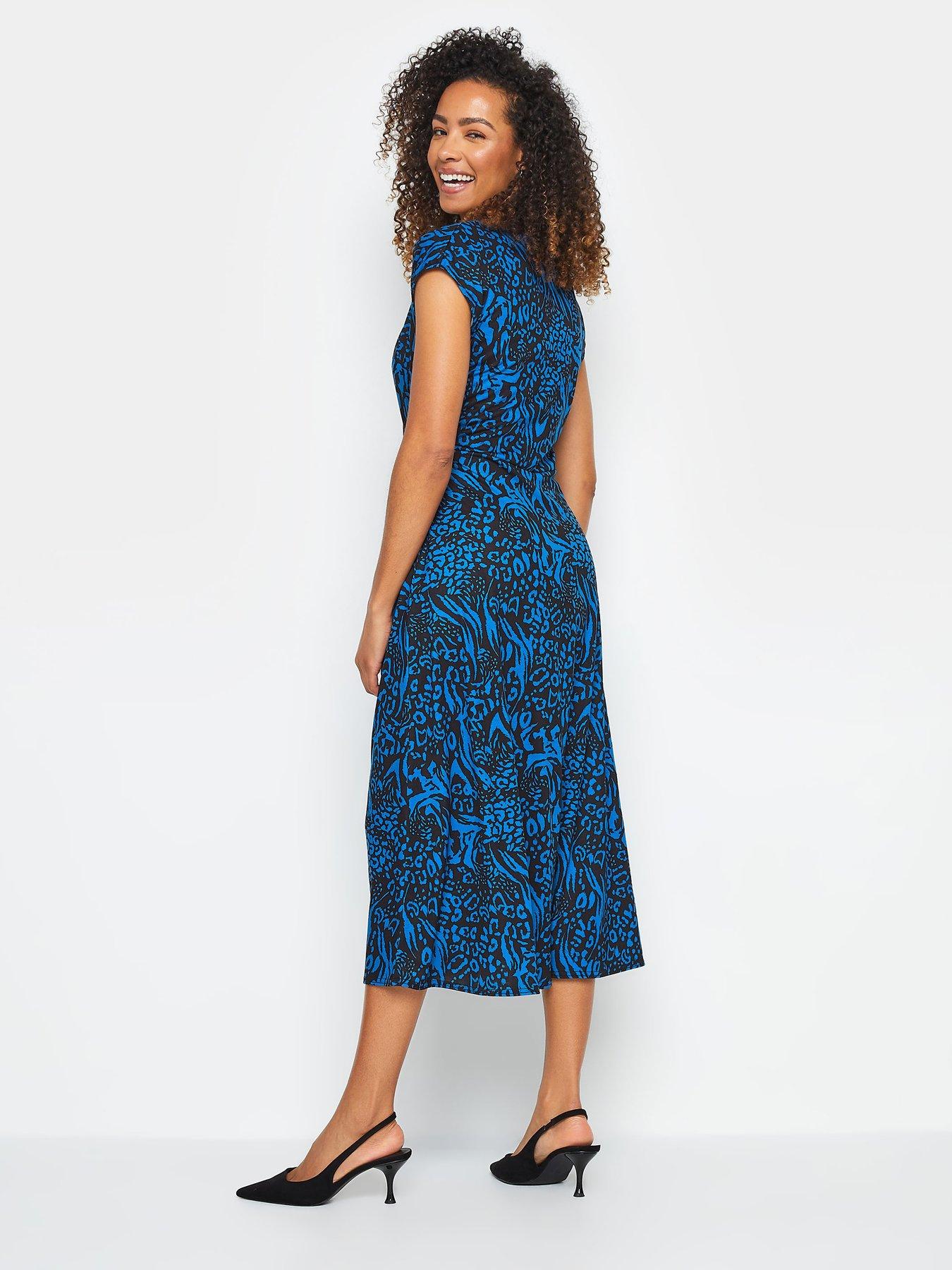 mco-printed-knot-wrap-front-dress-bluestillFront