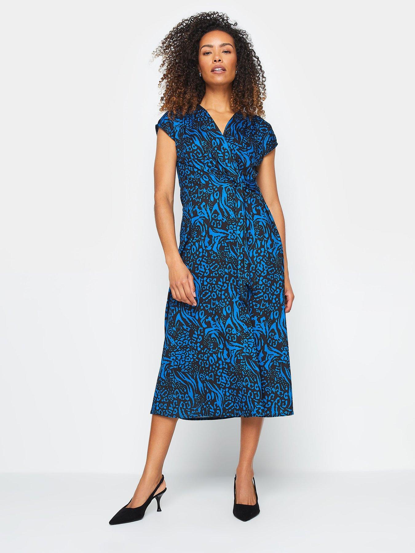 mco-printed-knot-wrap-front-dress-blueback