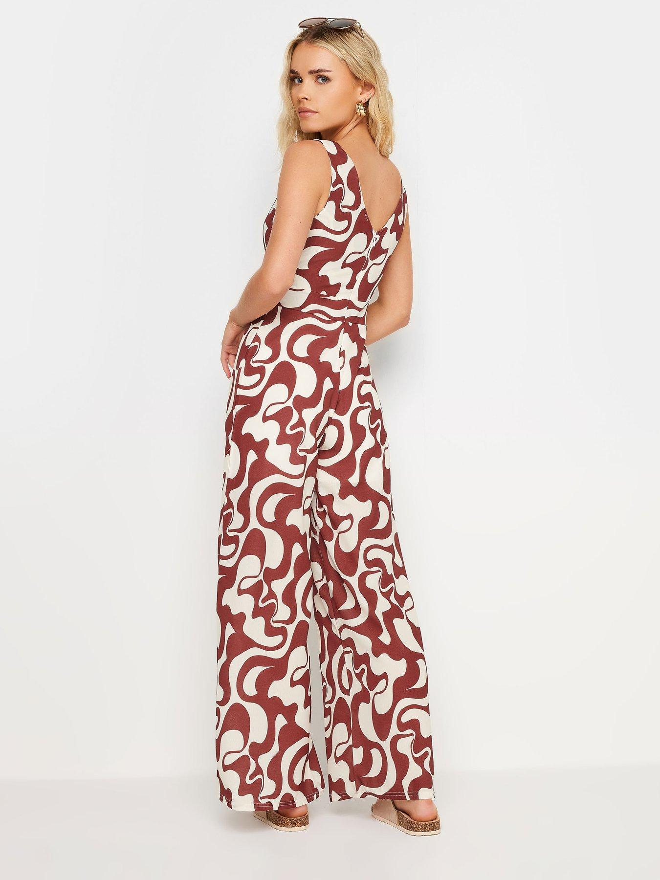 pixiegirl-petite-swirl-wide-leg-jumpsuit-redstillFront