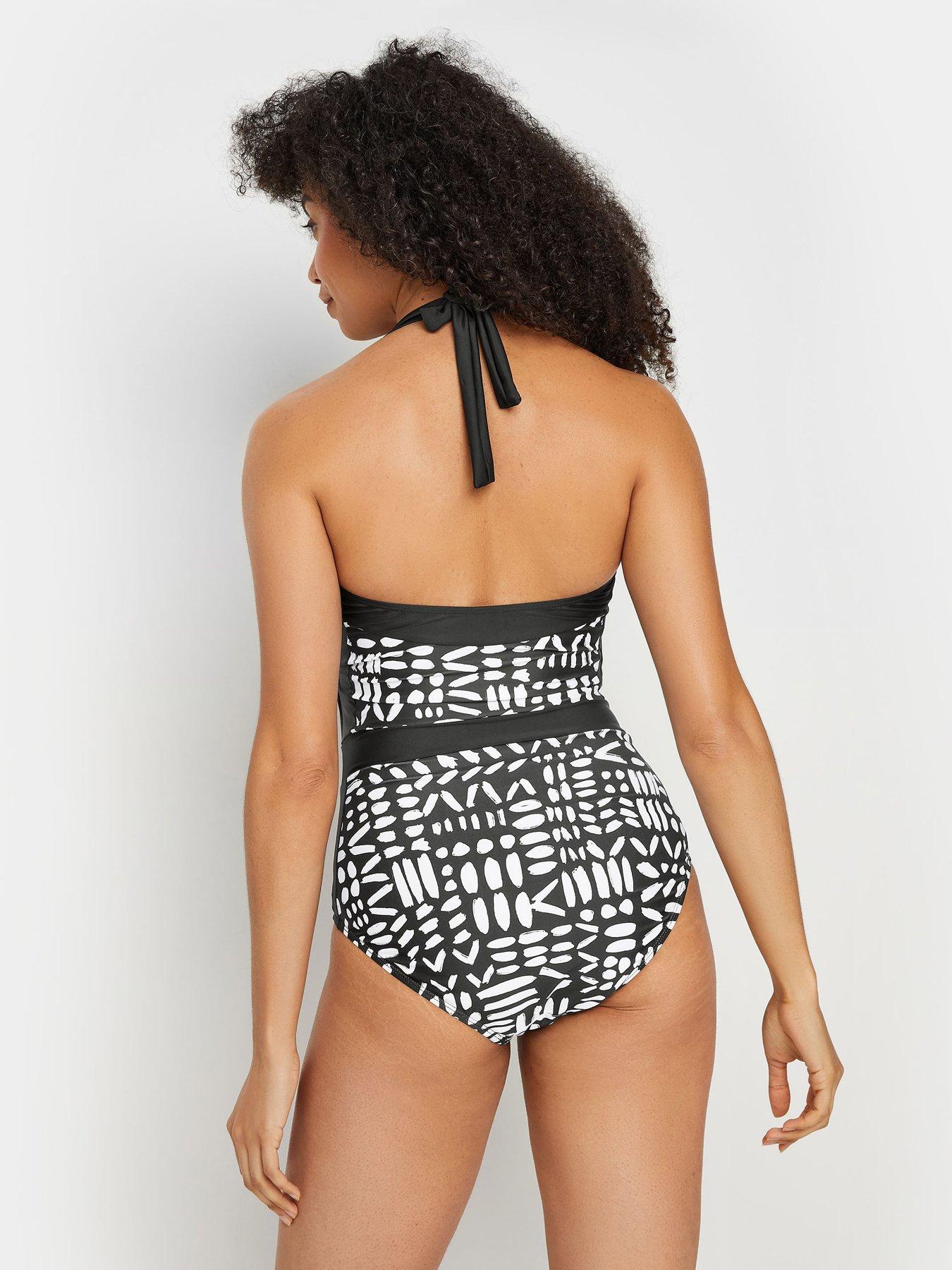 mco-aztec-monotone-halter-swimsuit-blackstillFront