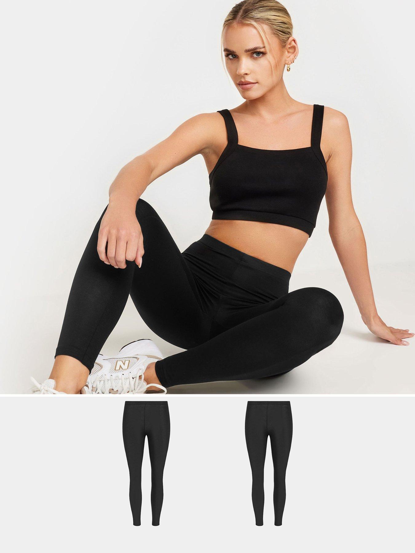 Image 1 of 4 of PixieGirl Petite 2 Pack Basic Legging - Black