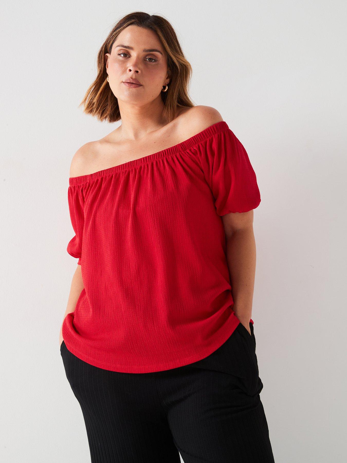 v-by-very-curve-crinkle-bardot-top-red