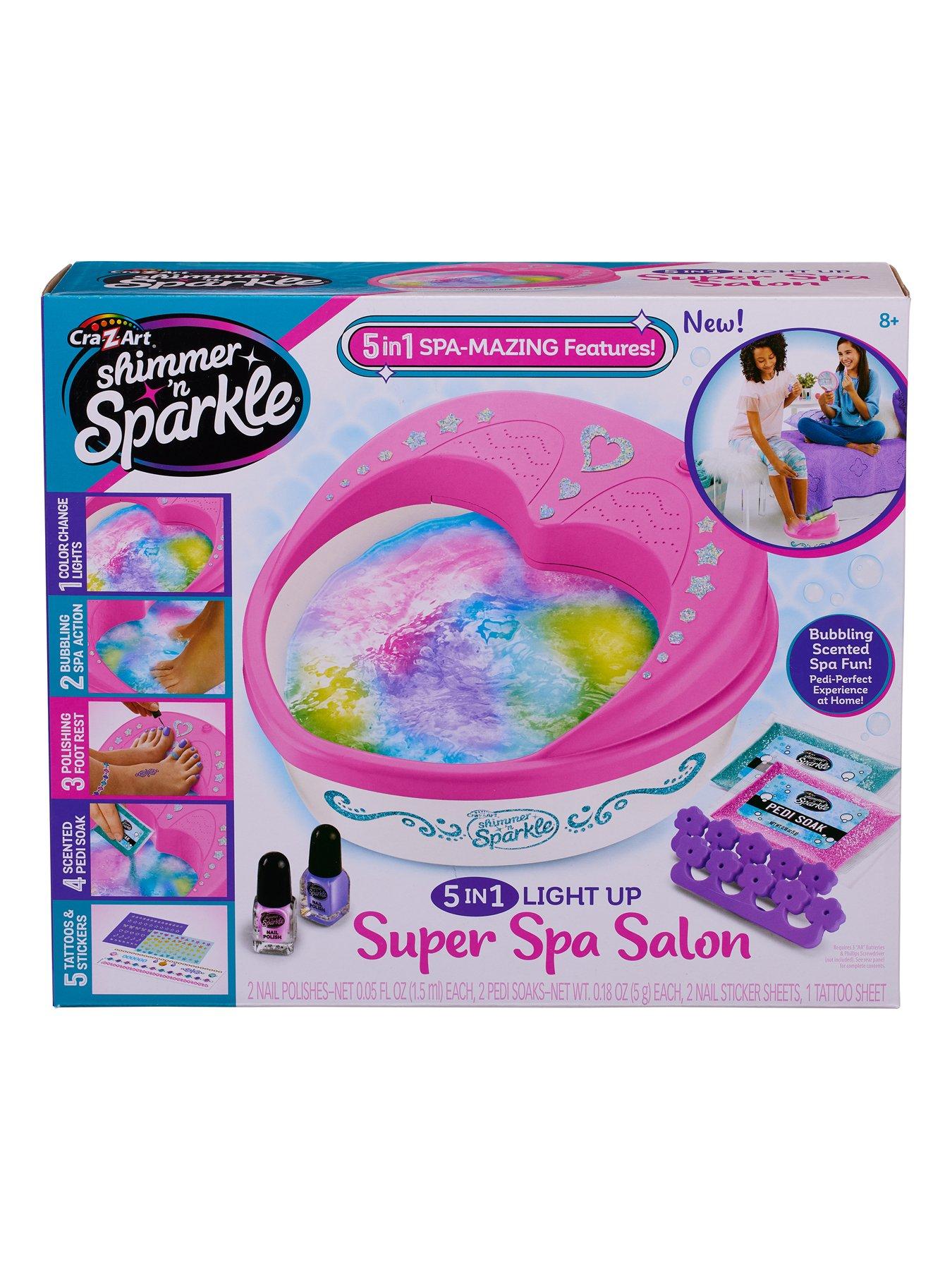 Image 2 of 7 of Shimmer & Sparkle 5-in-1 Light Up Super Spa. Salon-Style Kids Foot Spa