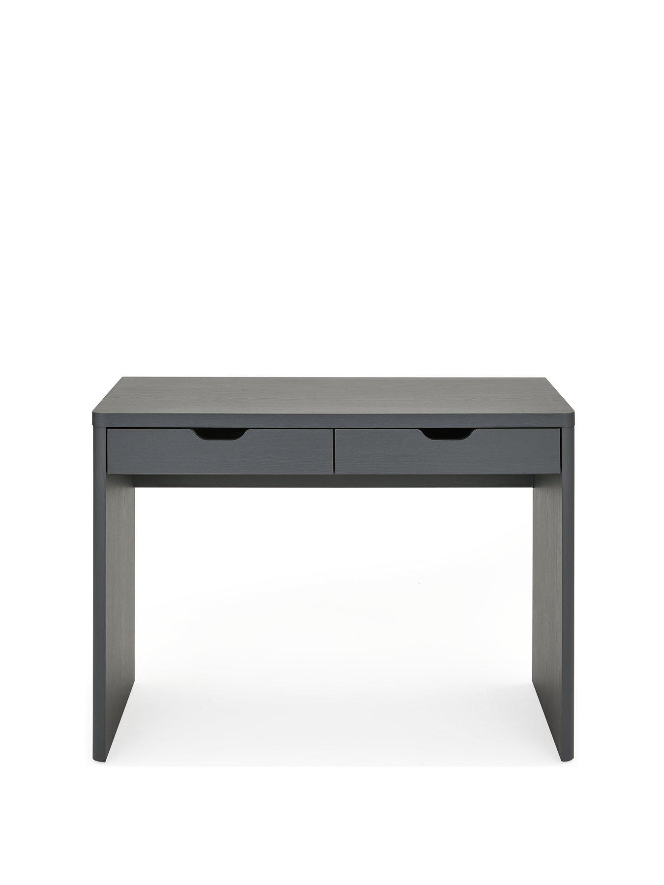 very-home-aspen-2-drawer-desk-dark-greystillFront