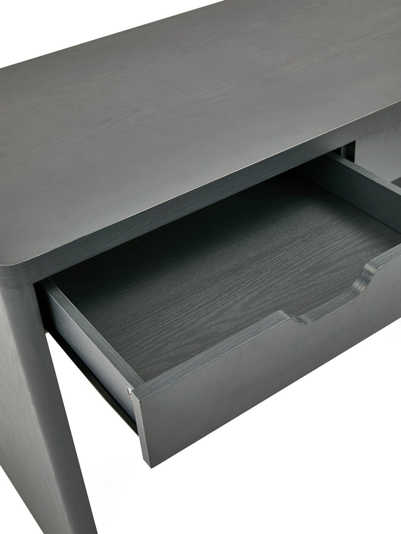 very-home-aspen-2-drawer-desk-dark-greydetail