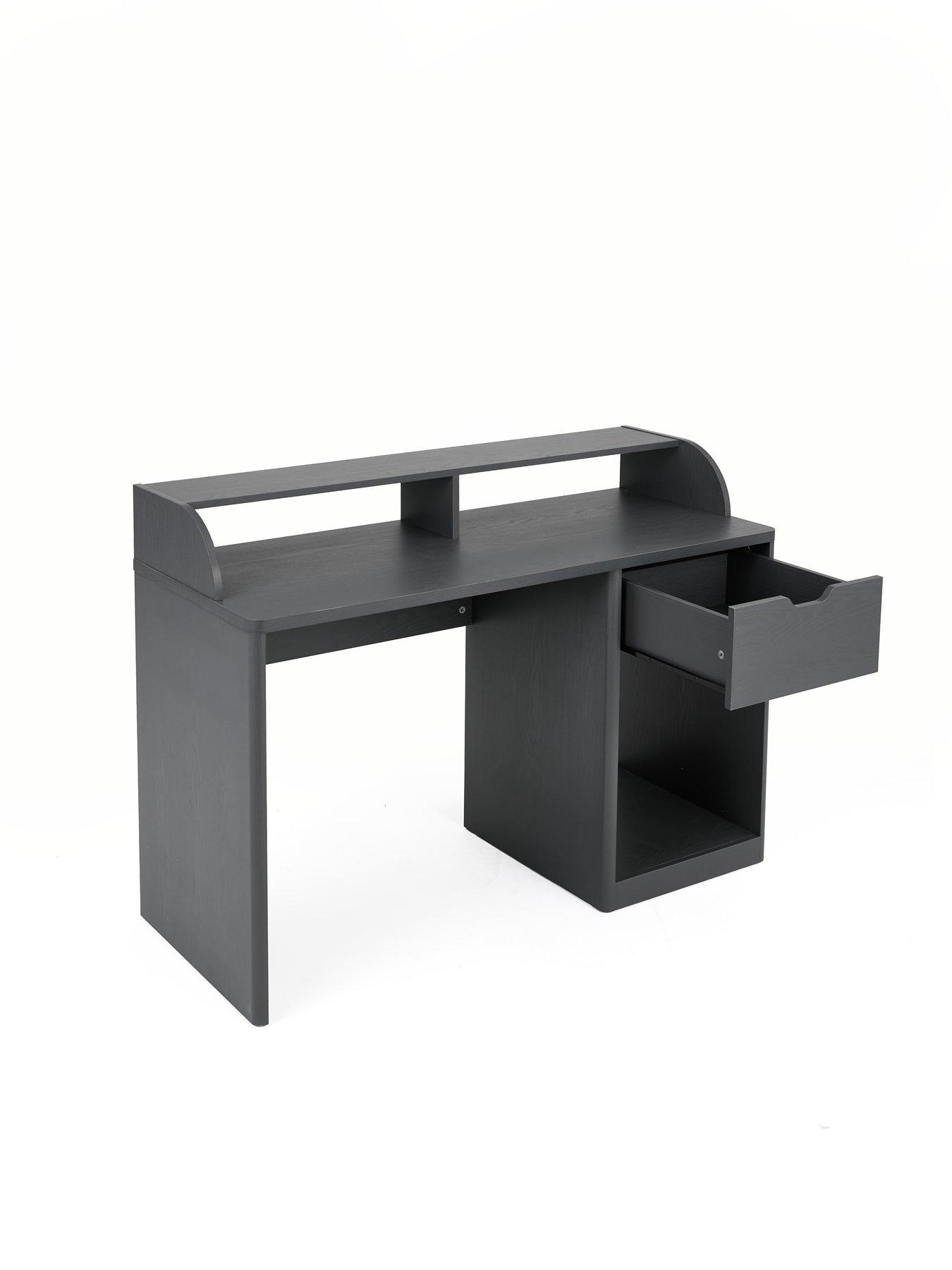 Image 4 of 6 of The Very Collection Aspen Gaming Desk - Dark Grey Oak Effect