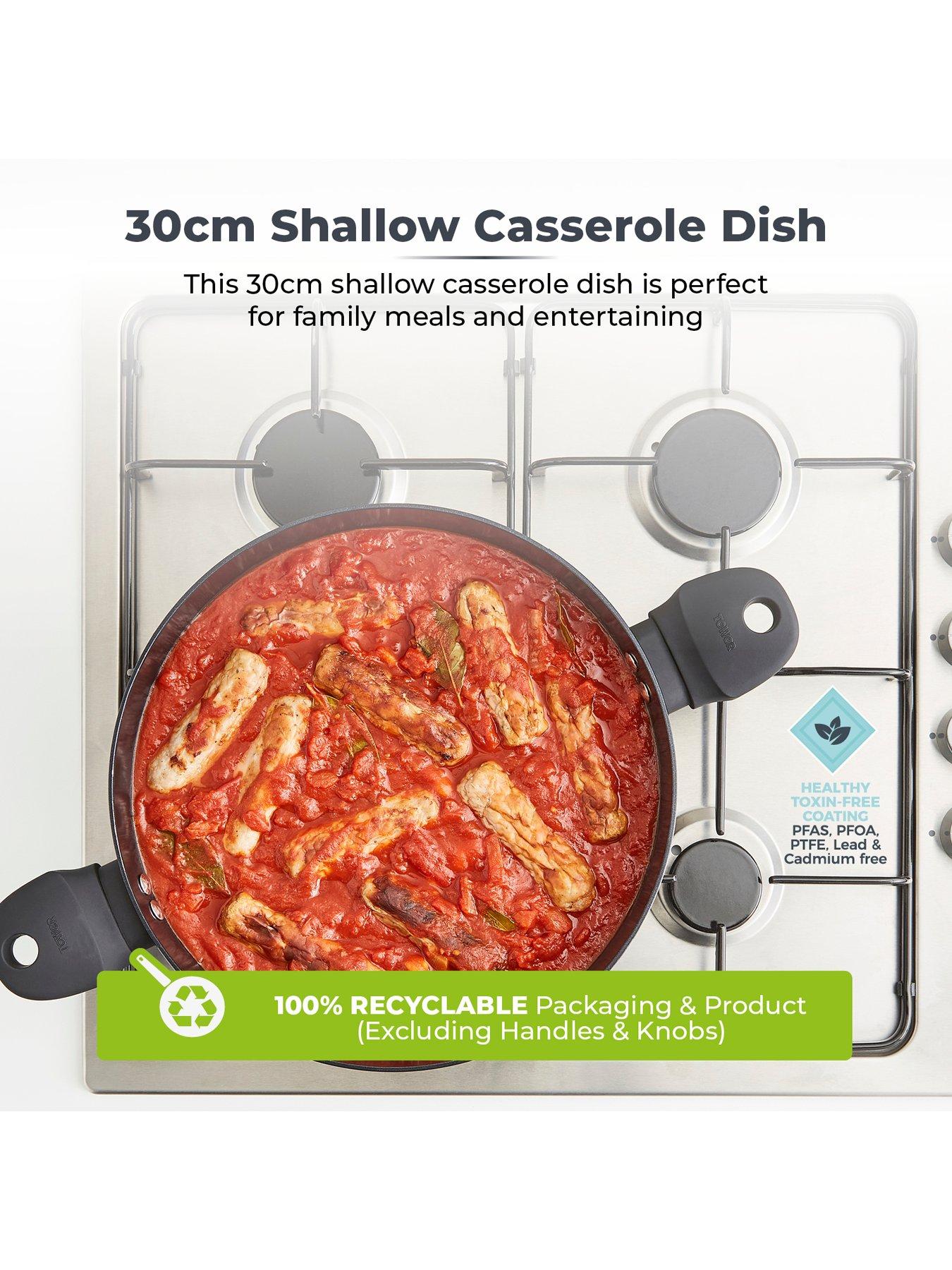 Image 3 of 6 of Tower Diamo 30 cm Shallow Casserole with Glass Lid