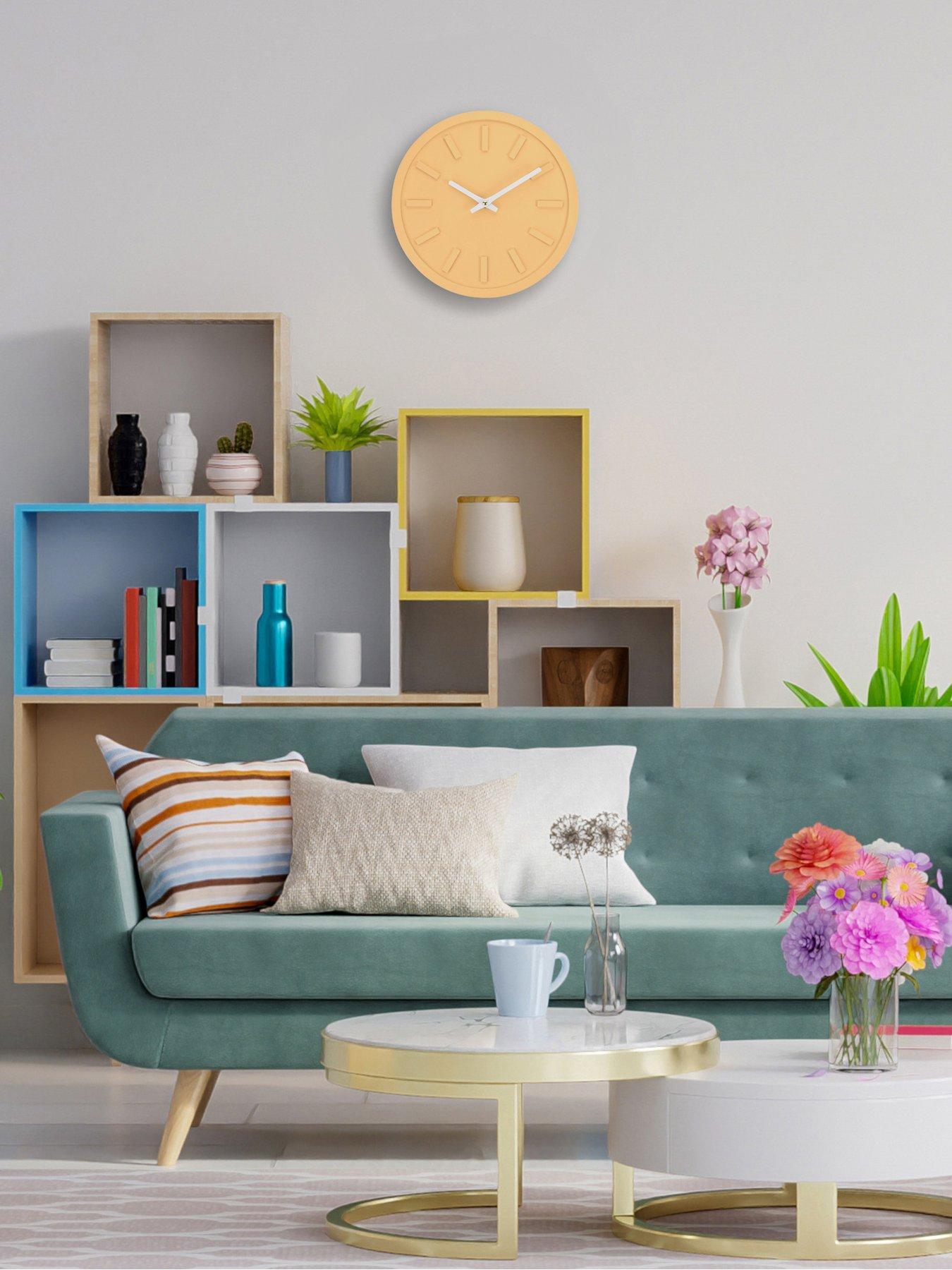 undefined Minimalist Yellow Wall Clock