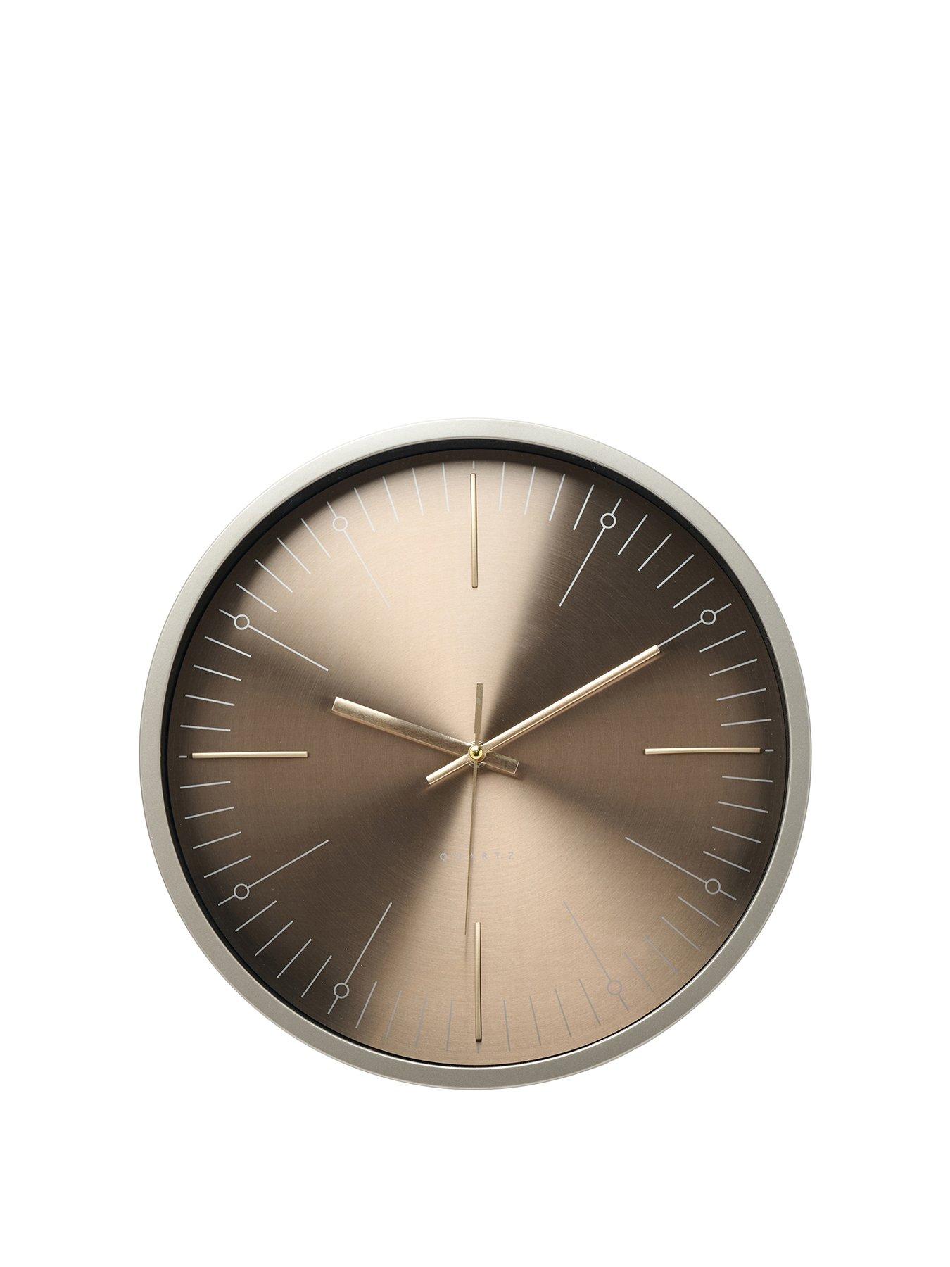 undefined Bronze Metal Wall Clock - 35cm