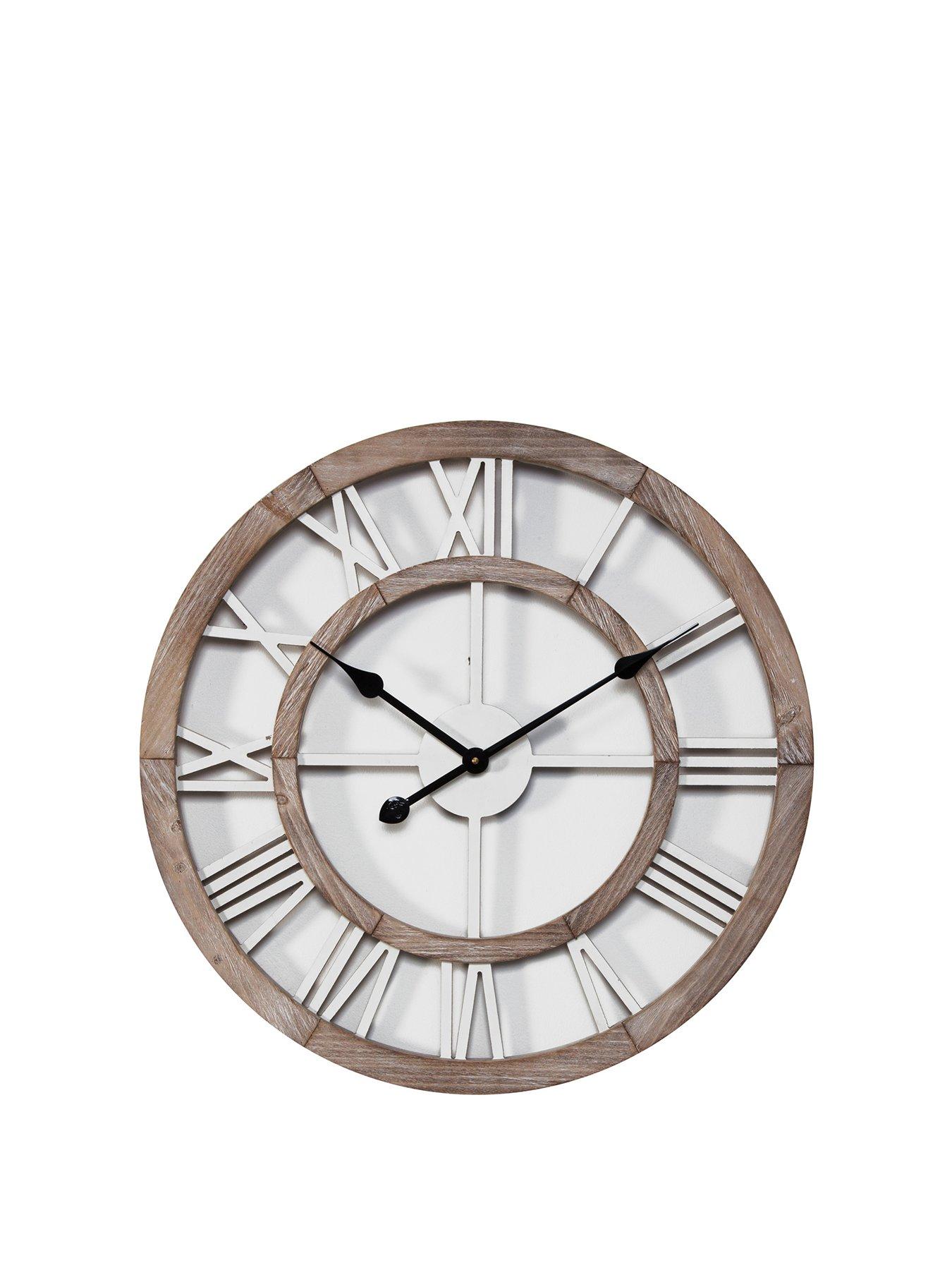 Image of Hometime Shabby Chic Wall Clock with Cut-Out Dial
