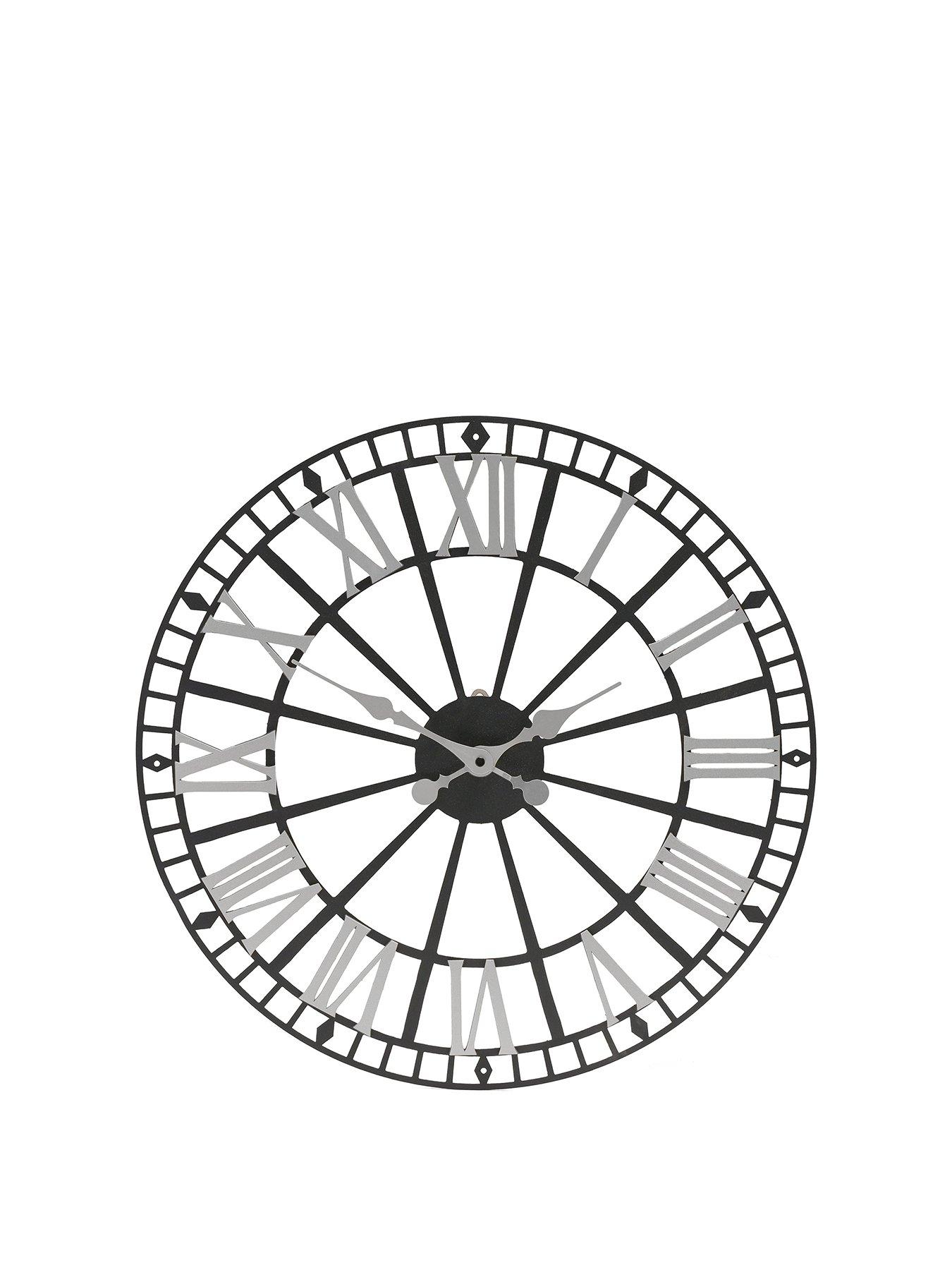 Image 1 of 2 of Hometime Retro Metal Skeleton Wall Clock&nbsp;
