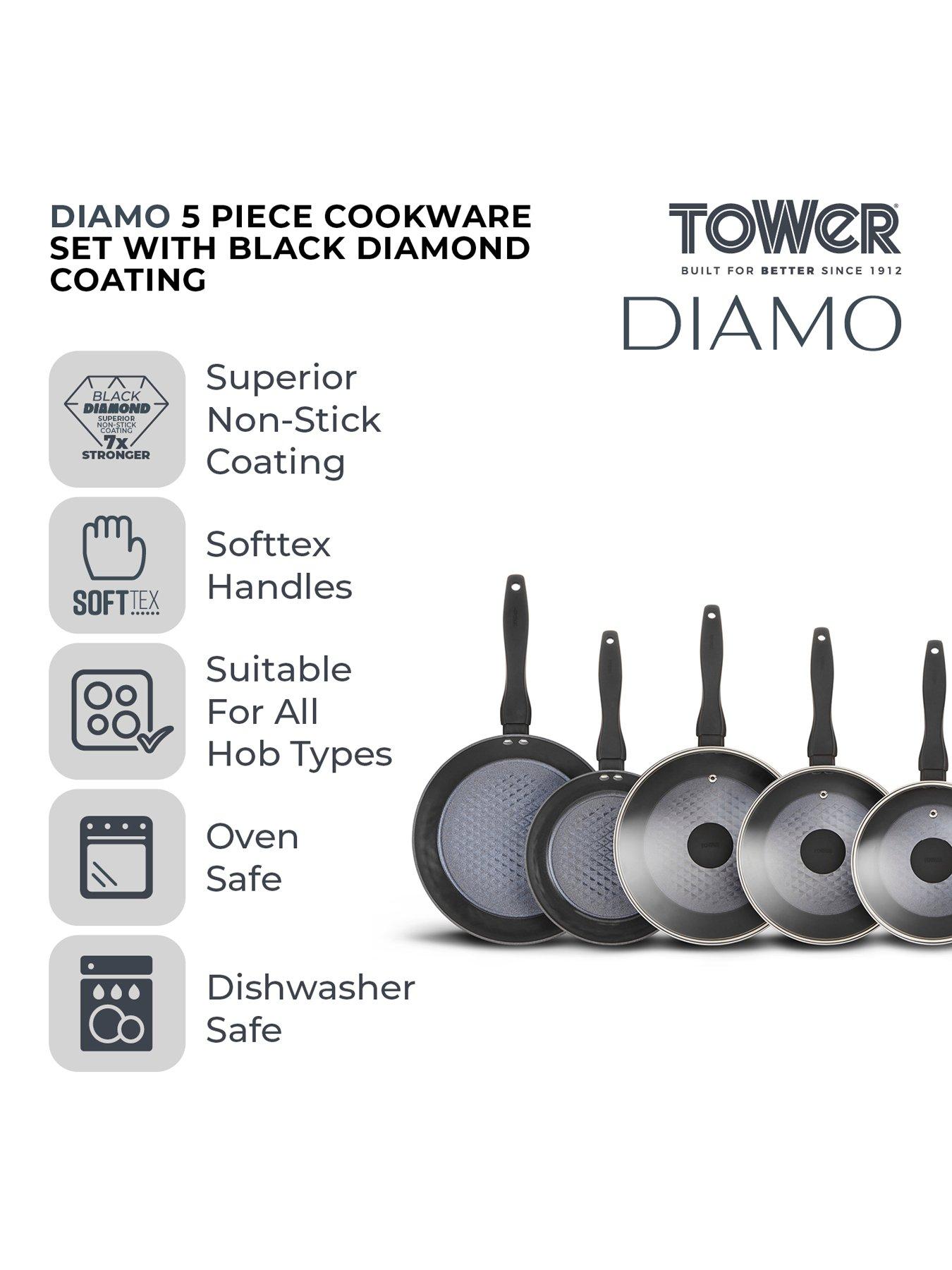 Image 3 of 8 of Tower Diamo 5-Piece Pan Set