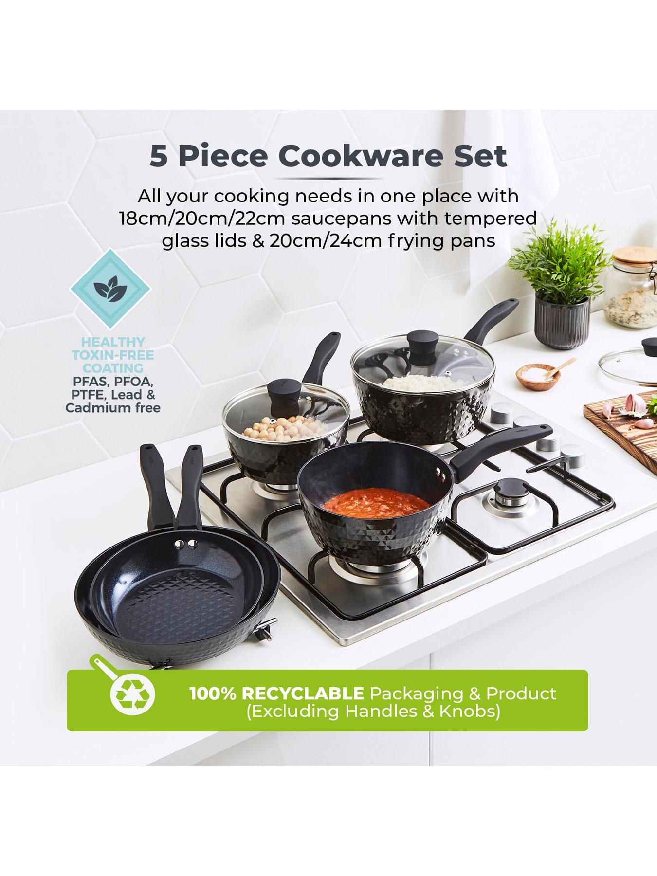 Image 4 of 8 of Tower Diamo 5-Piece Pan Set