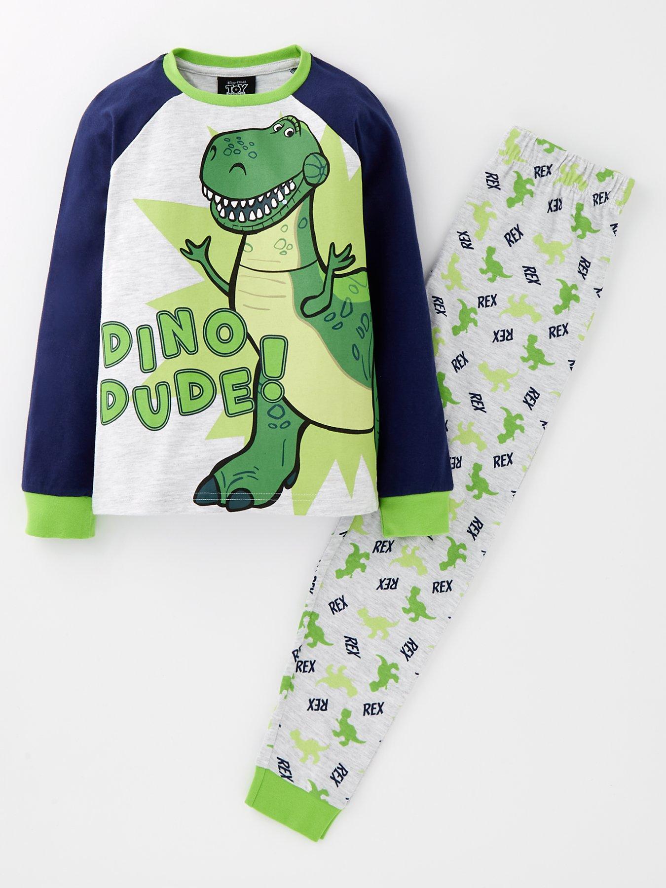 Pixar Toy Story Rex Raglan Pyjamas Navy