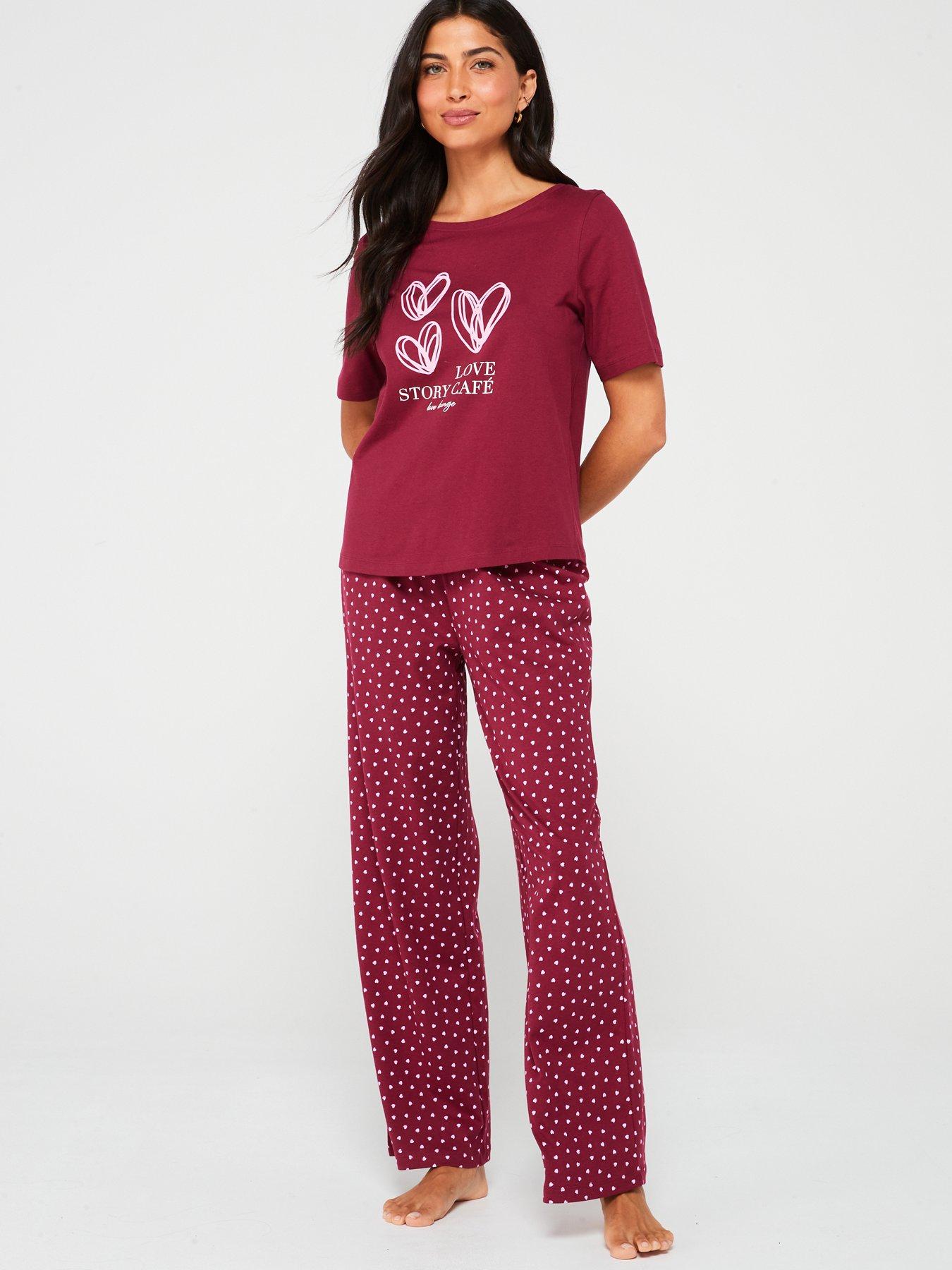 everyday-heart-print-short-sleeve-top-and-wide-leg-pj-setback