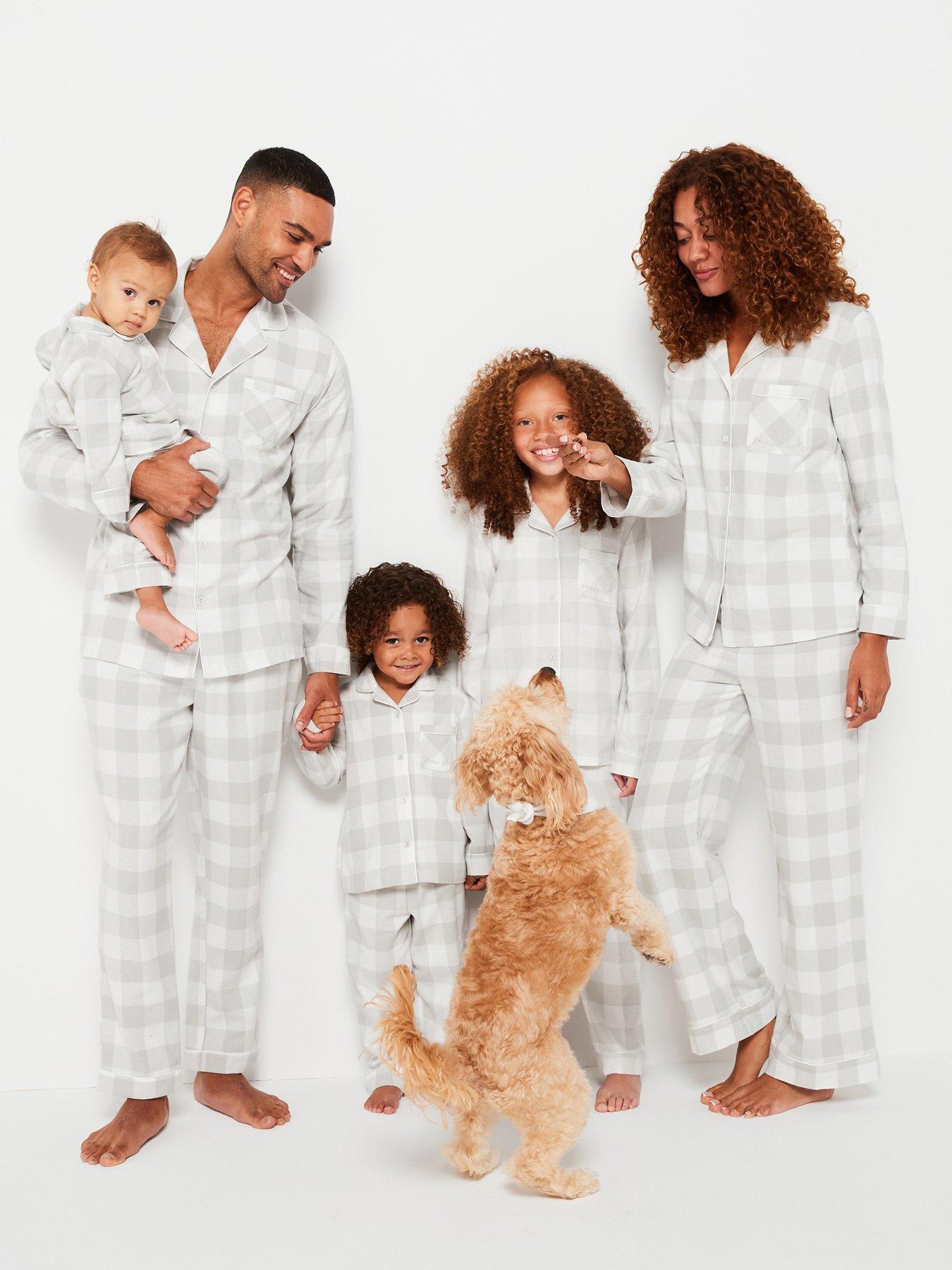 v-by-very-womens-family-christmas-pj-grey-check-revere-set-grey