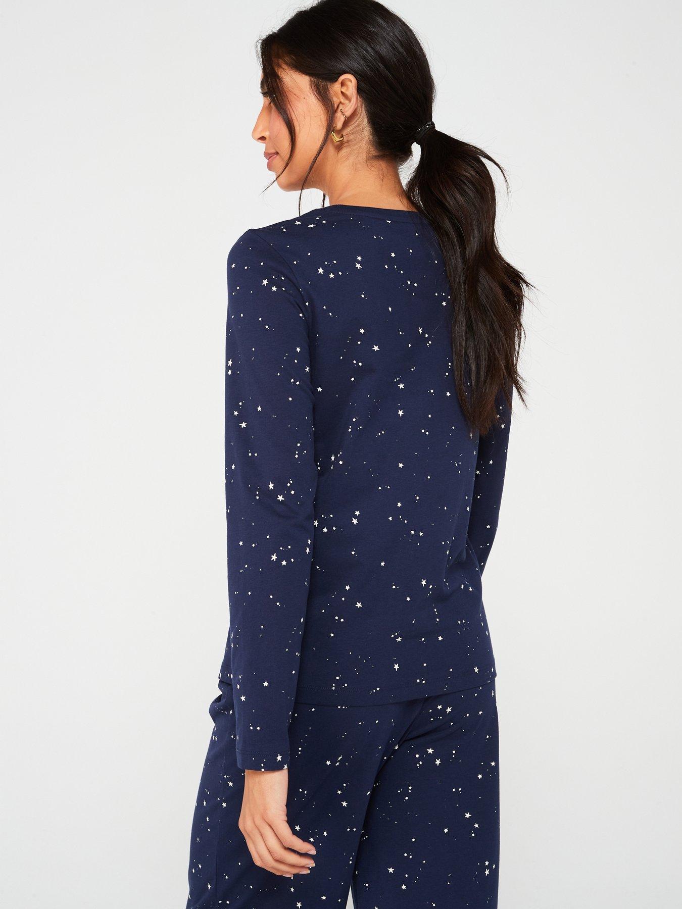 everyday-star-print-long-sleeve-top-and-wide-leg-pj-setstillFront