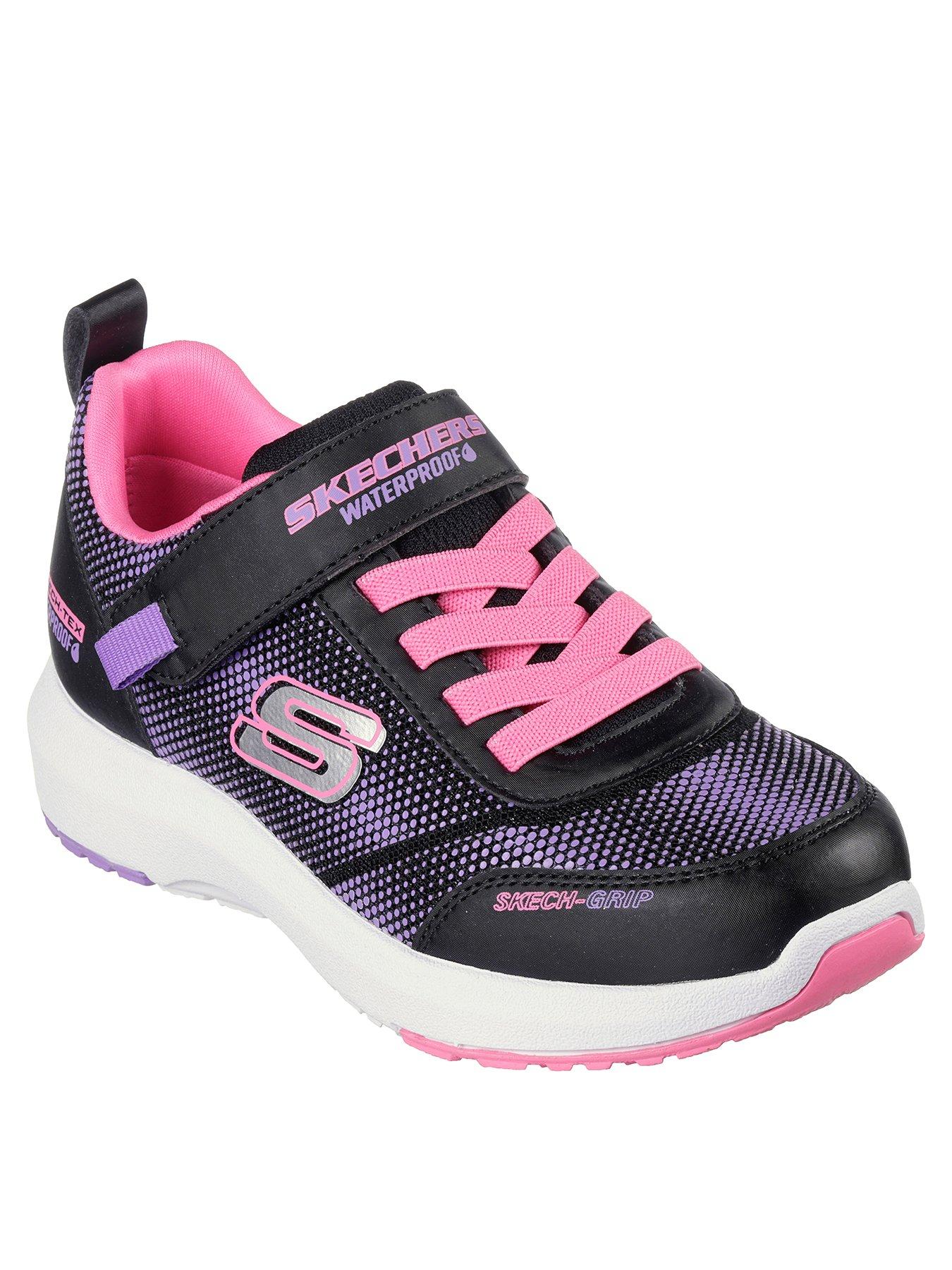 skechers-girls-dynamic-tread-waterproof-trainer-blackstillFront