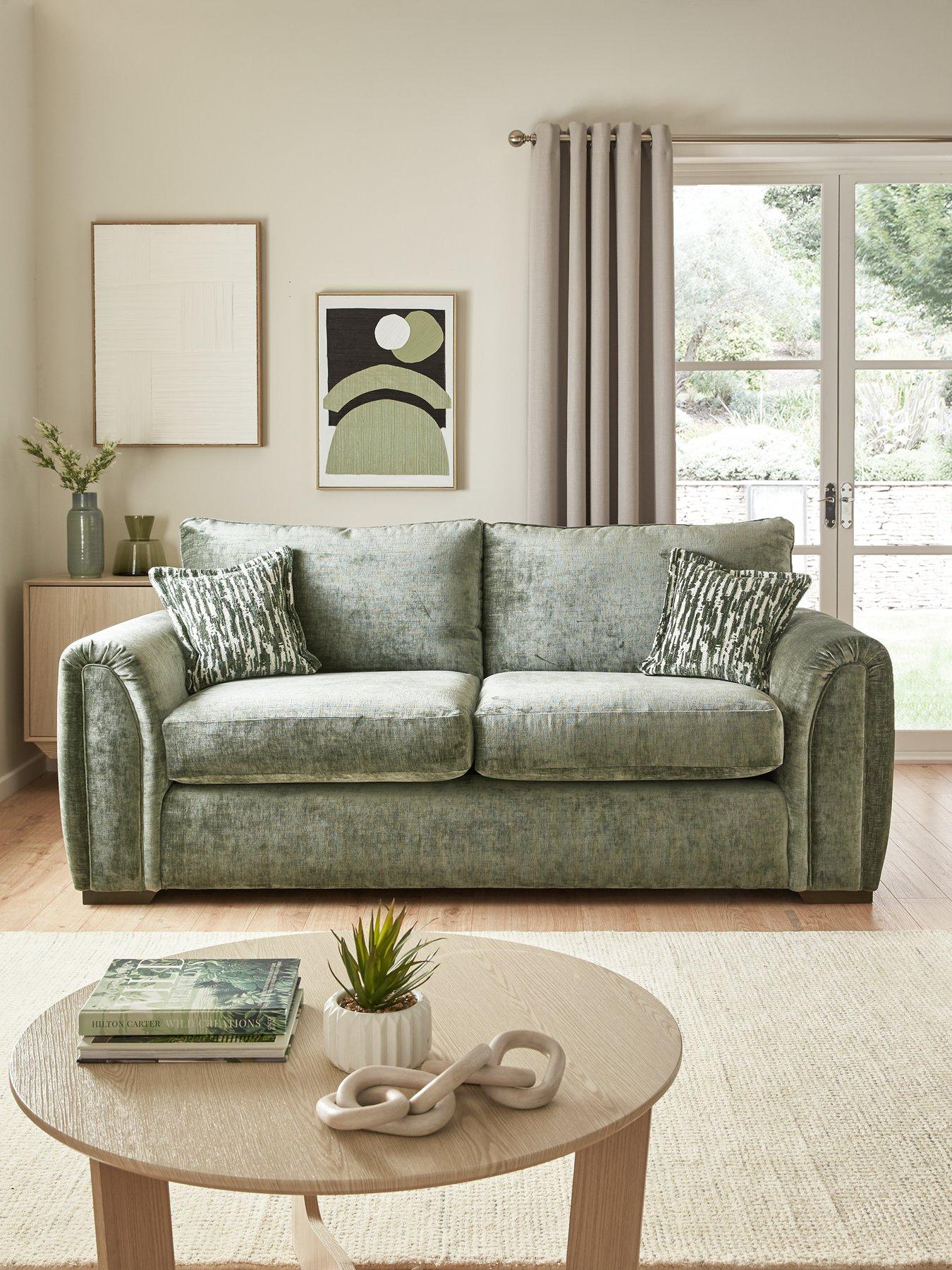 very-home-layla-fabric-3-seater-sofafront