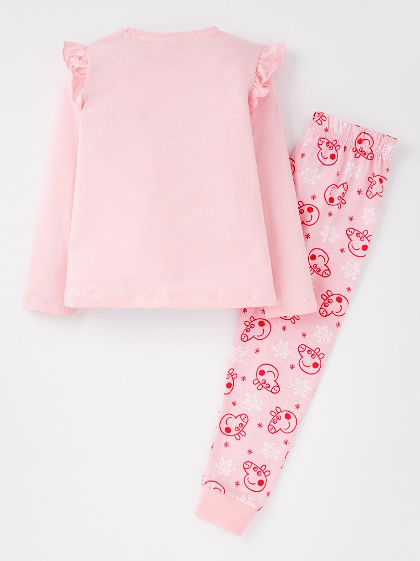 peppa-pig-christmas-frill-sleeve-pyjamas-pinkback