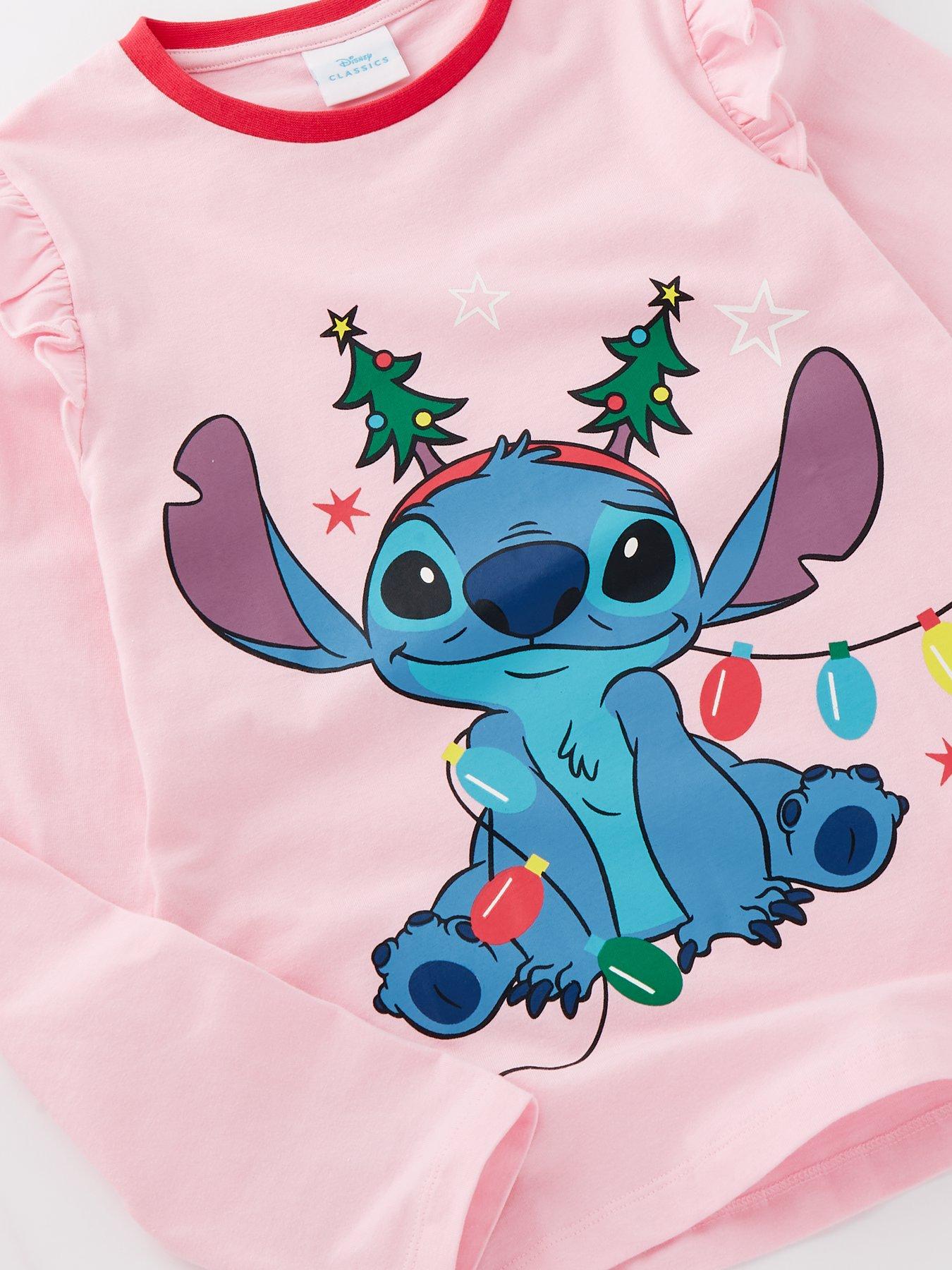 disney-lilo-stitch-disney-stitch-christmas-frill-sleeve-pyjamasoutfit