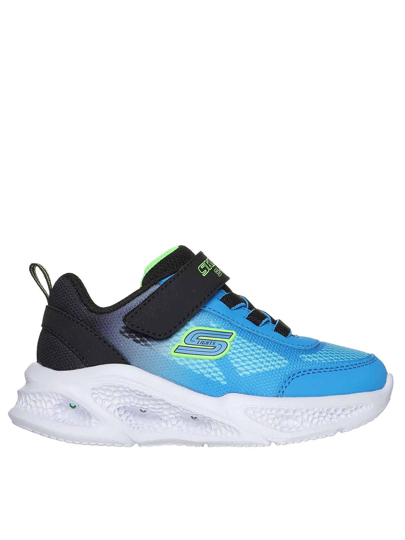 skechers-toddler-boys-meteor-lights-lighted-trainer-blackfront