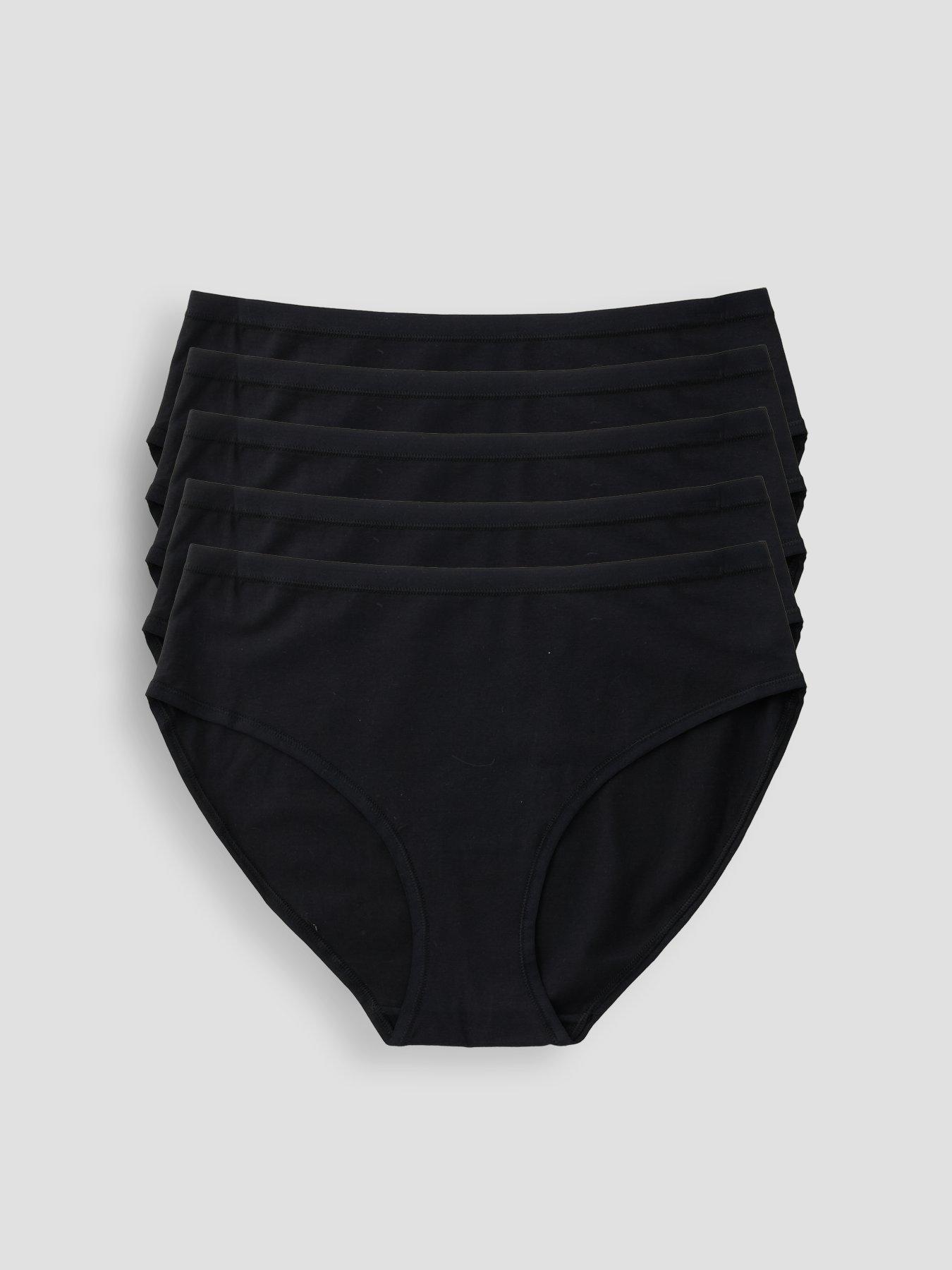 Image 1 of 6 of The Very Collection Womens 5 Pack Cotton-Rich Stretch Hipster Briefs - Black