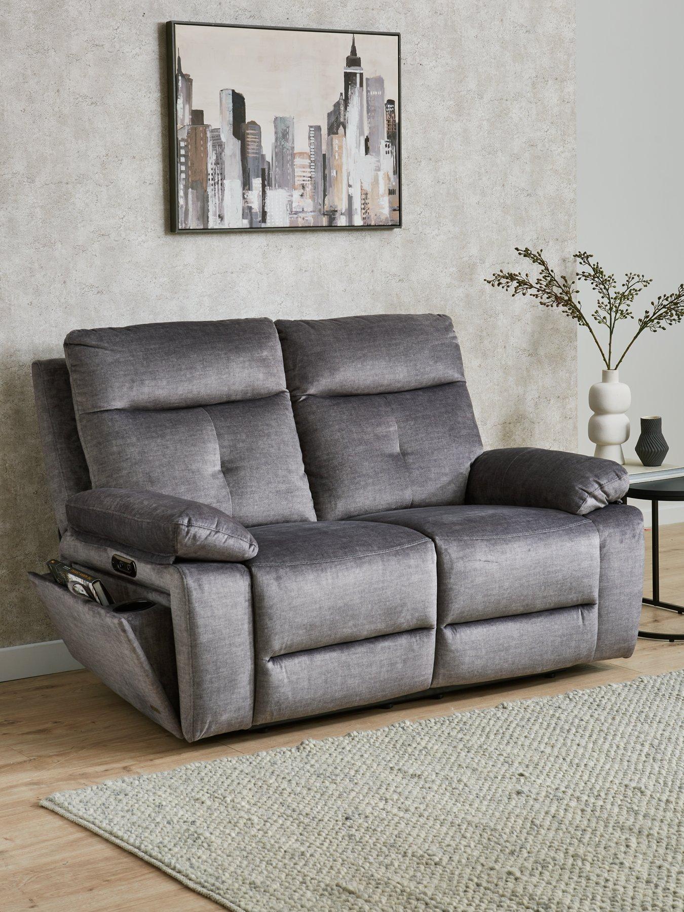 The Very Collection Ivana 2 Seater Fabric Power Recliner Sofa with USB Charging and Storage
