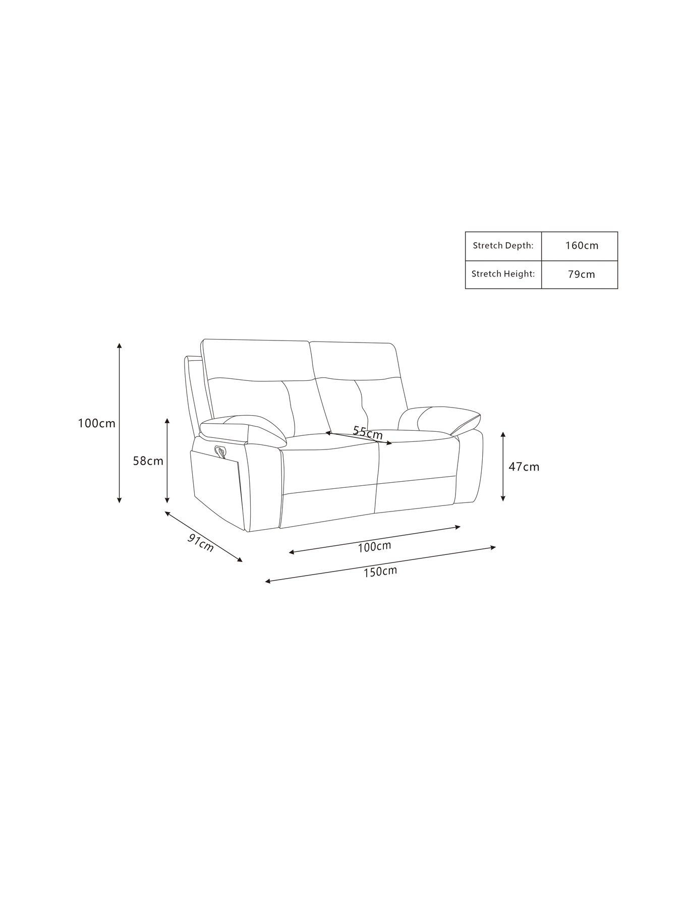 Image 6 of 6 of The Very Collection Ivana 2 Seater Fabric Power Recliner Sofa with USB Charging and Storage