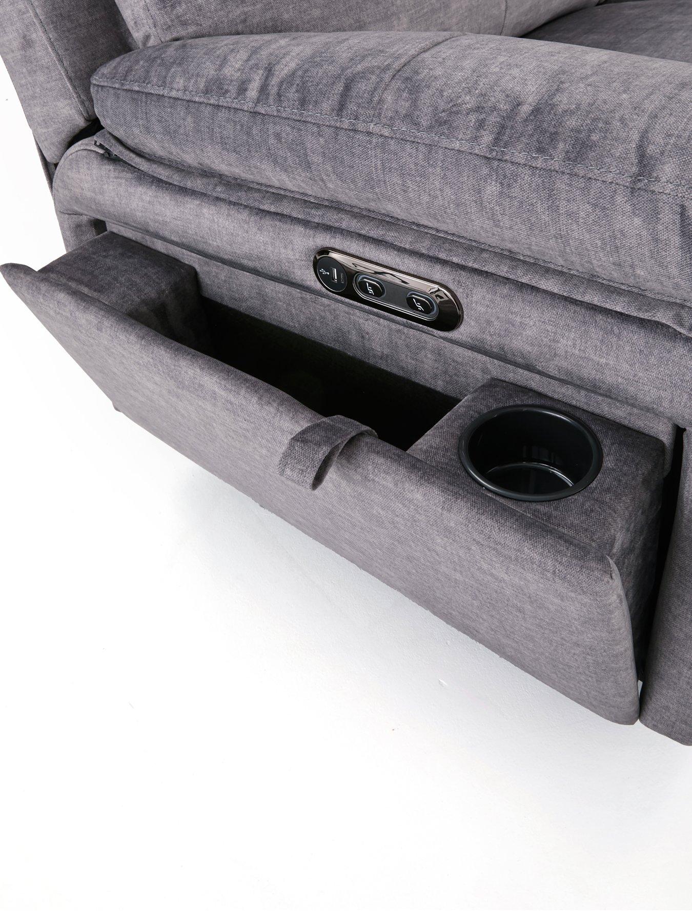 Image 5 of 7 of The Very Collection Ivana Fabric Power Recliner Armchair with USB Charging and Storage