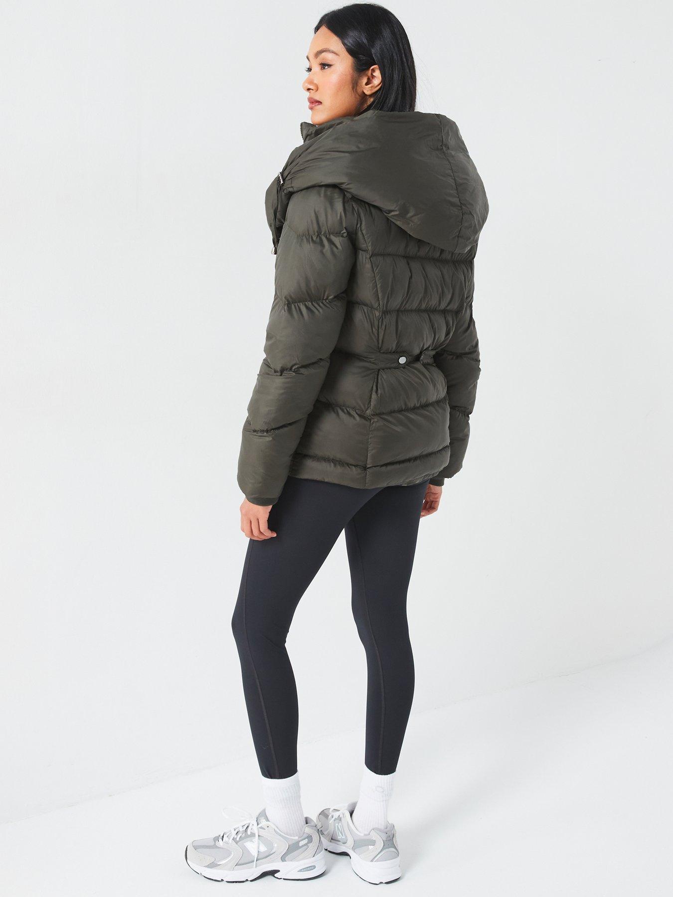 v-by-very-olive-green-padded-short-coat-with-double-collarstillFront