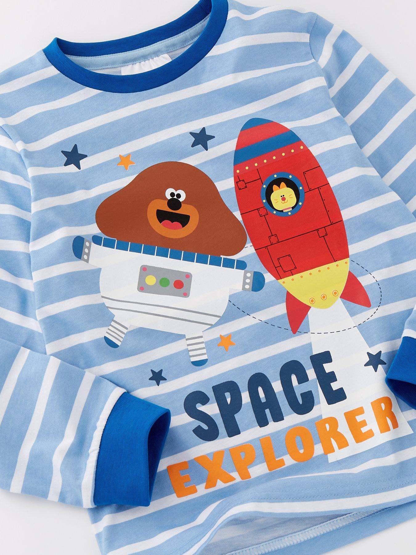 Image 3 of 4 of Hey Duggee Stripe Long Sleeve Pyjamas - Blue